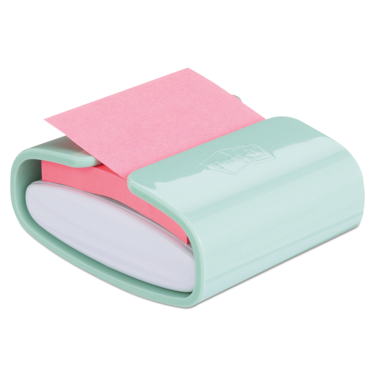  Post-it Pop-up Notes Super Sticky WD-330-COL-MT Wrap Dispenser, For 3 x 3 Pads, White/Mint (MMMWD330COLMT) 