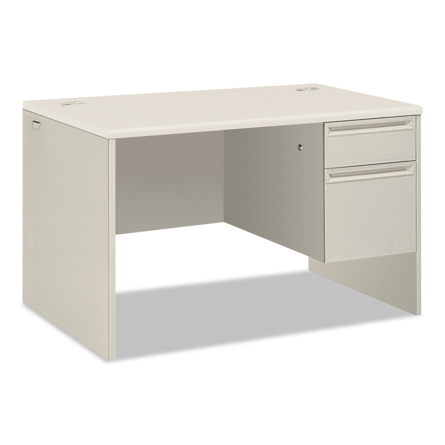  HON H38251.B9.Q 38000 Series Single Pedestal Desk, Right, 48w x 30d x 30h, Silver Mesh/Light Gray (HON38251B9Q) 