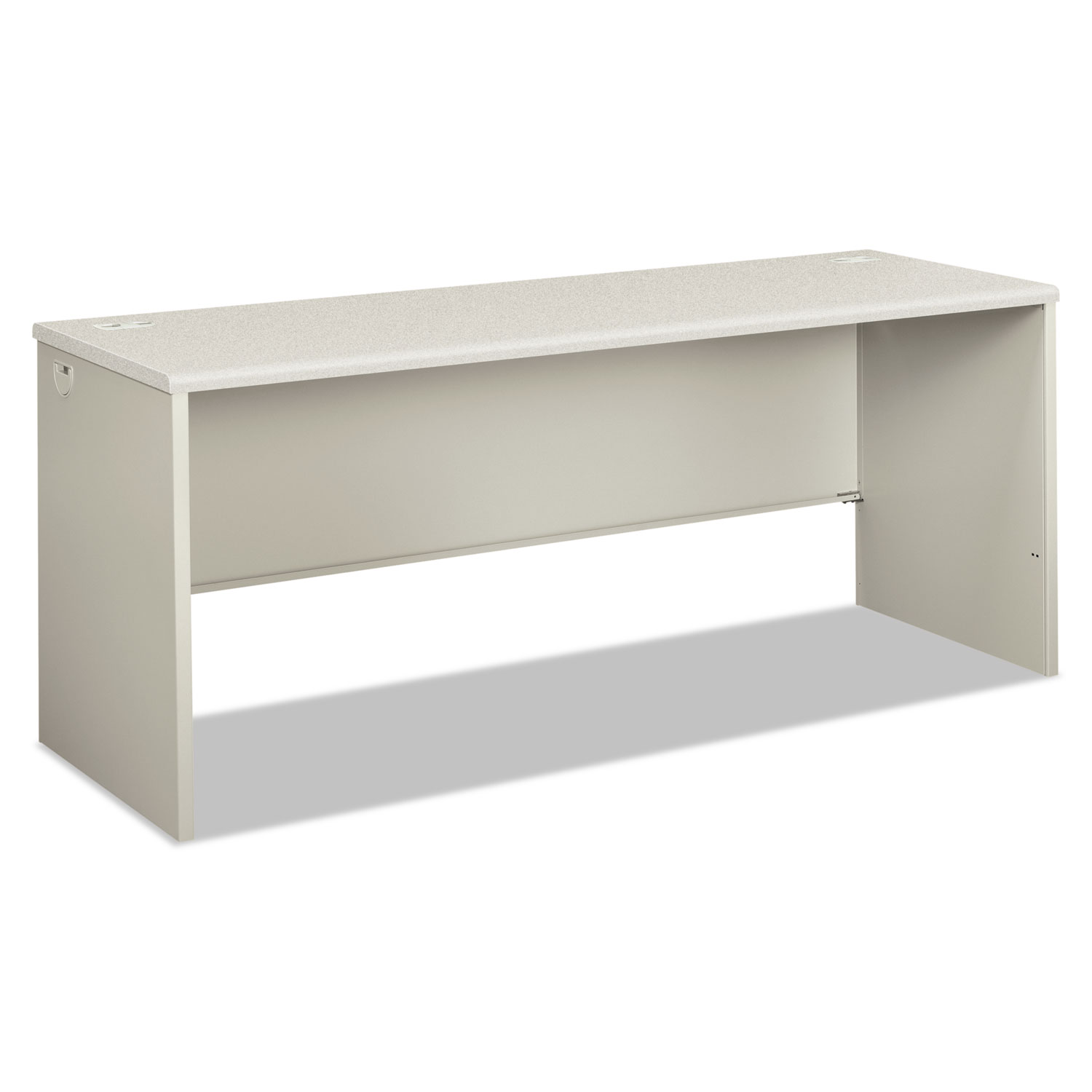 38000 Series Desk Shell, 72 Wide, Laminate, Silver Mesh/Light Gray