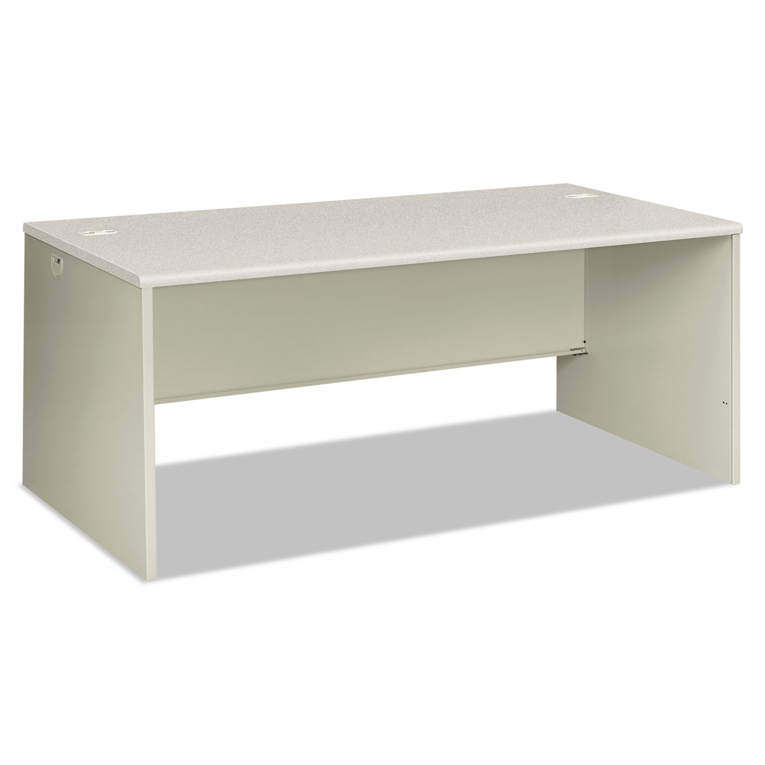 38000 Series Desk Shell, 72 Wide, Silver Mesh/Light Gray