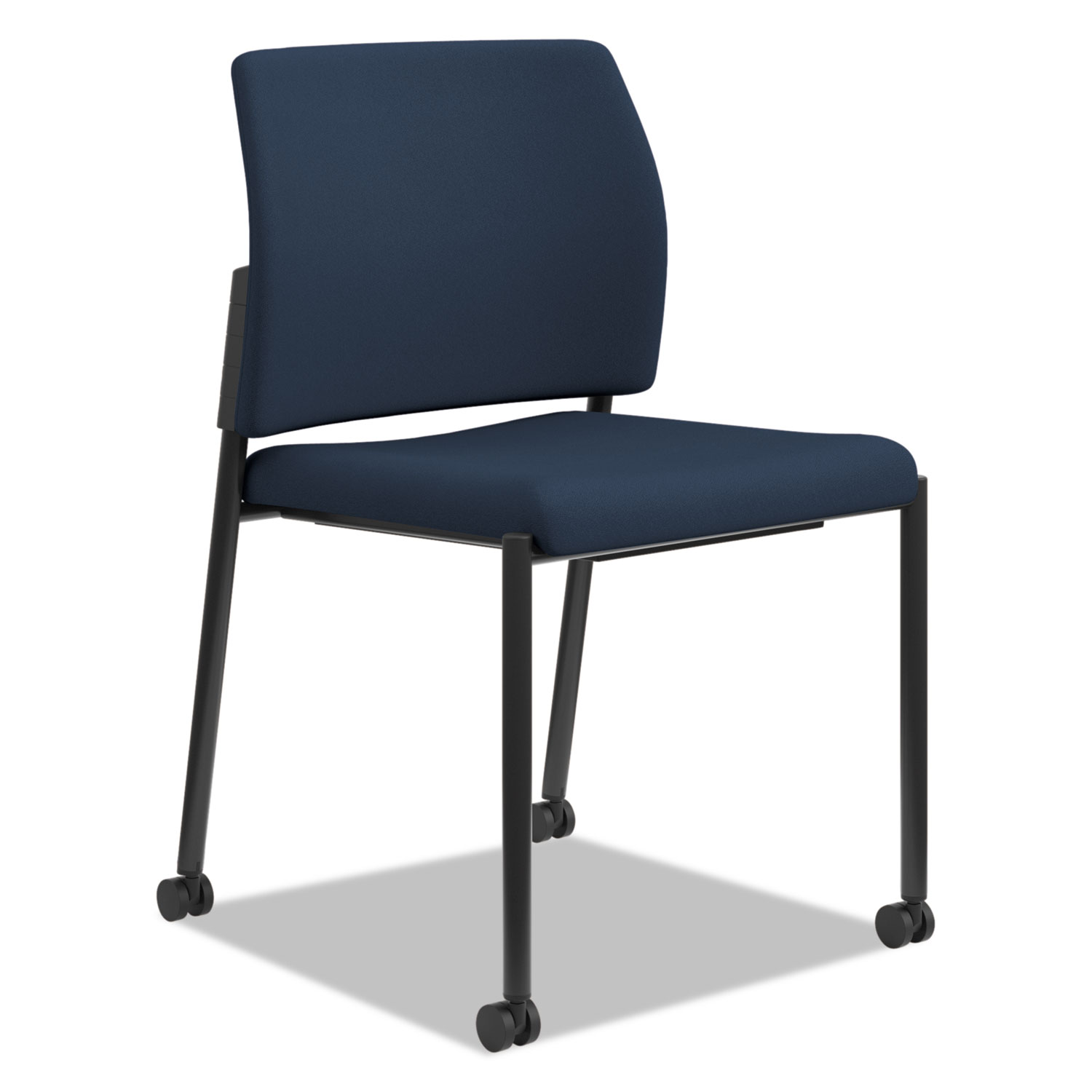 Accommodate Series Guest Chair, Armless, Navy, Fabric, 2 per carton