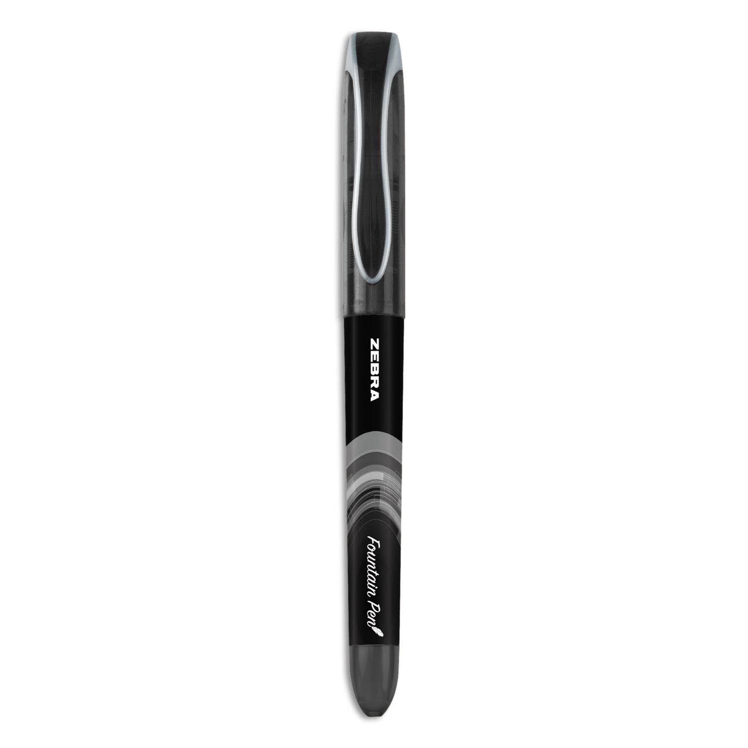 Zebra 48310 Fountain Pen, Fine 0.6mm, Black Ink/Barrel, Dozen (ZEB48310) 