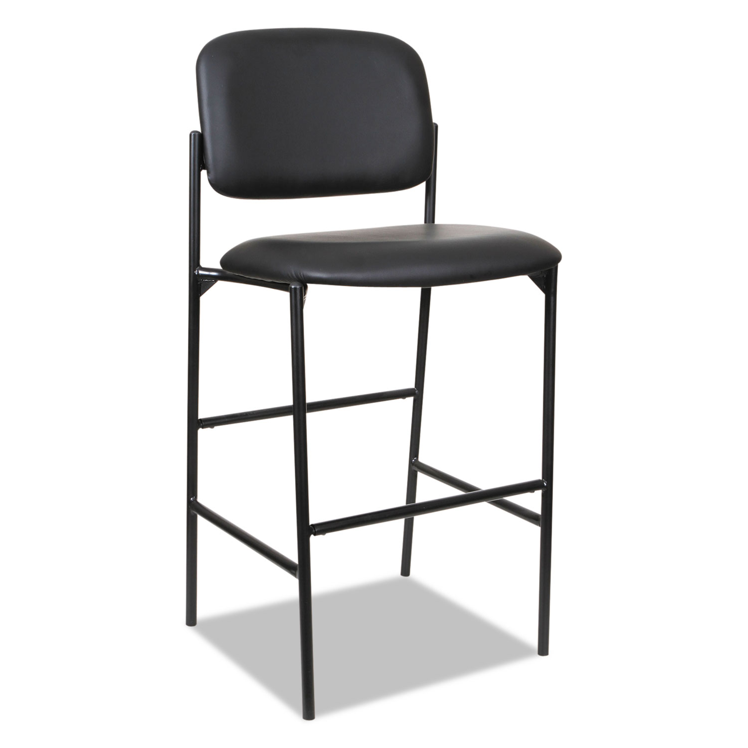 Sorrento Series Stool, Black, Faux Leathe, without Arms