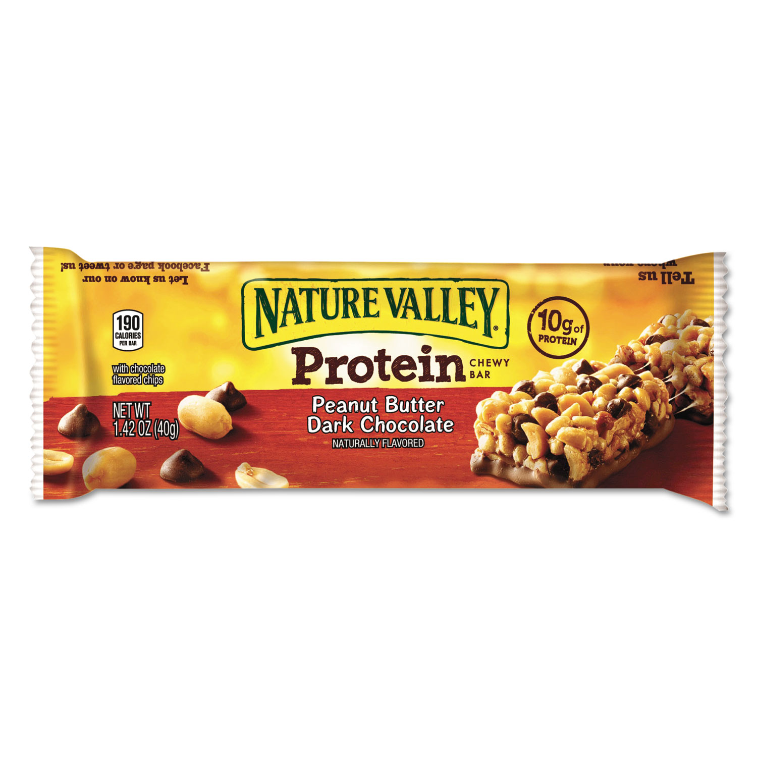 Protein Chewy Bar, Peanut Butter Chocolate, Box, 1.5 lb, 16 per box