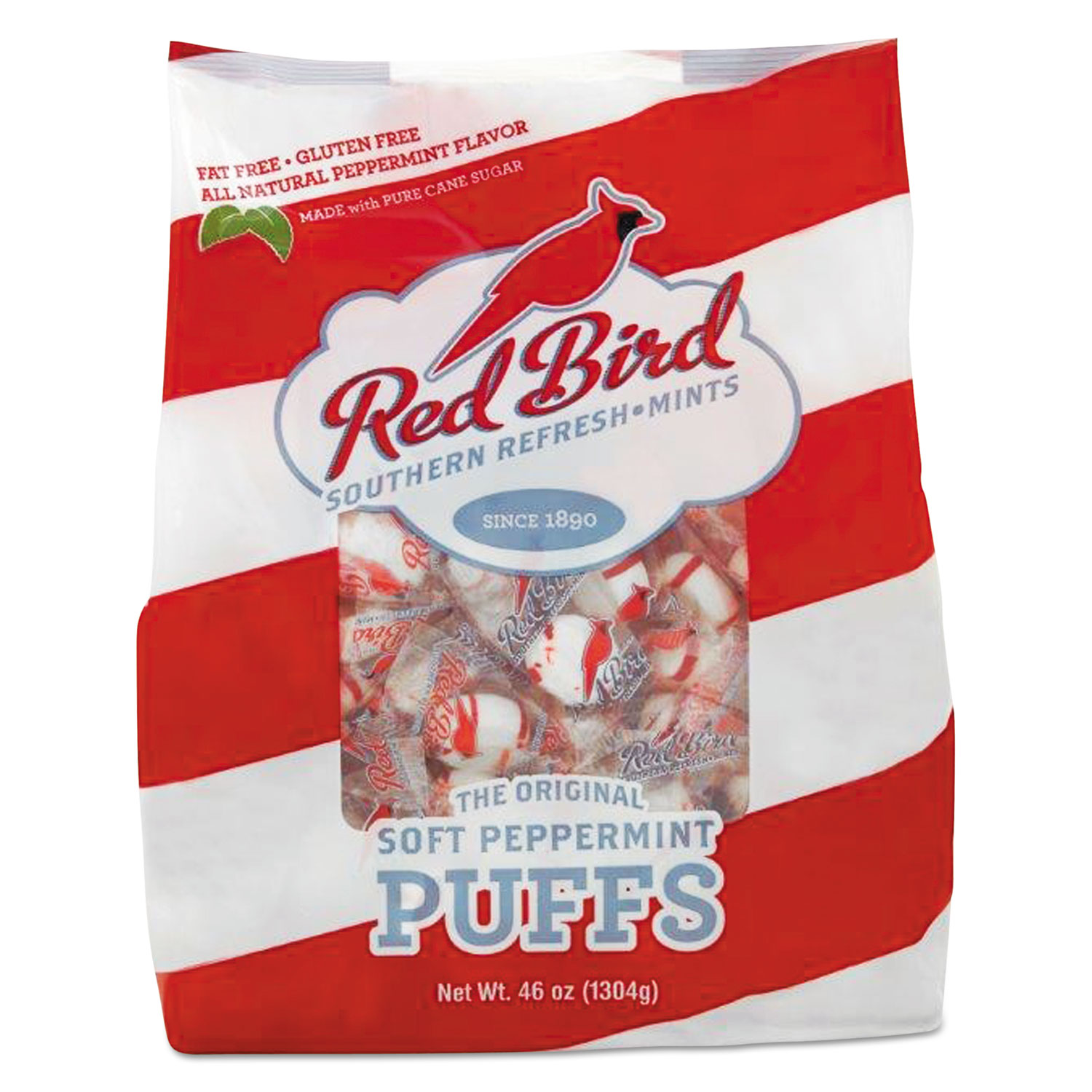 Red Bird Peppermint Puffs, Peppermint, Tub, 46 oz