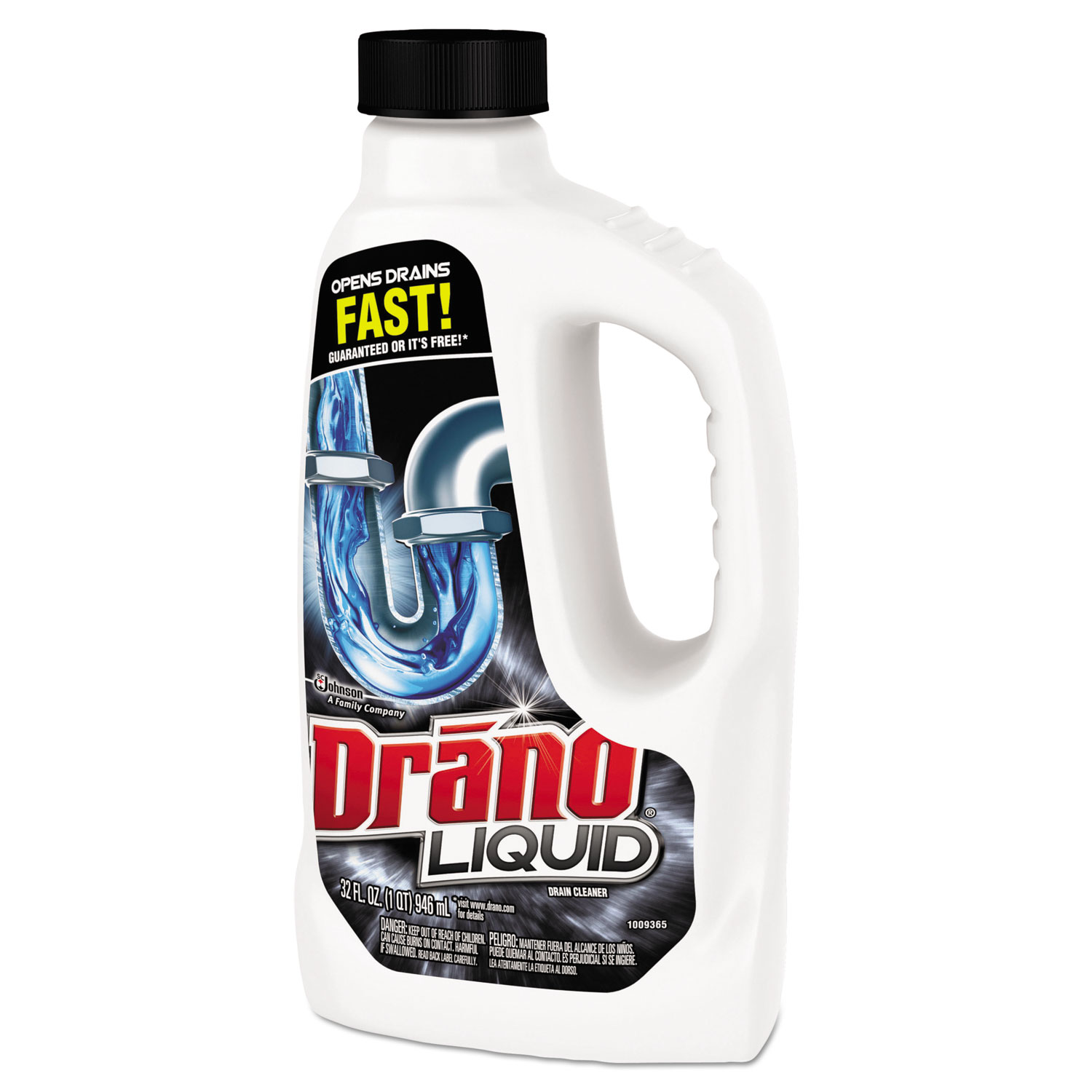 Liquid Drain Cleaner, 32oz Safety Cap Bottle