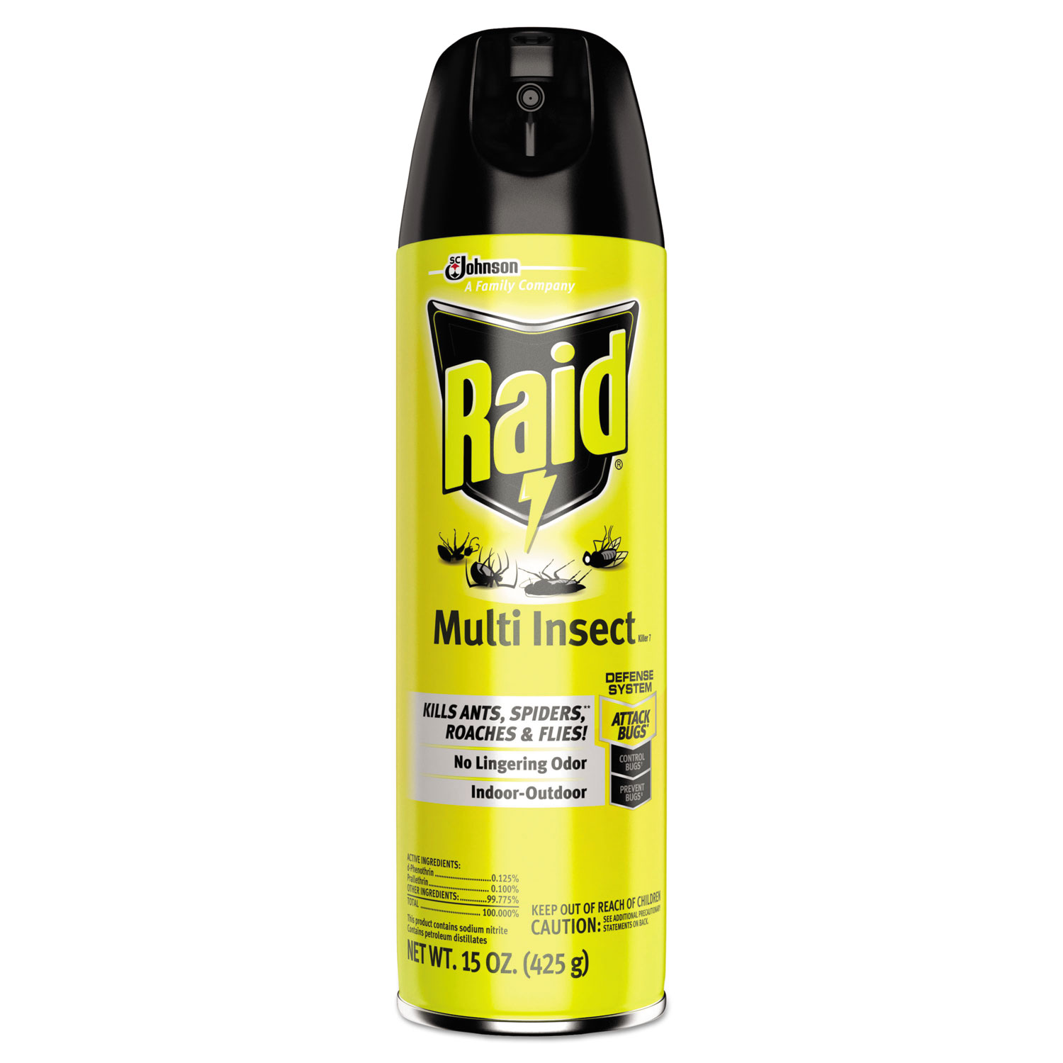 Raid 300819 Multi Insect Killer, 15 oz Aerosol Can, 12/Carton (SJN300819) 