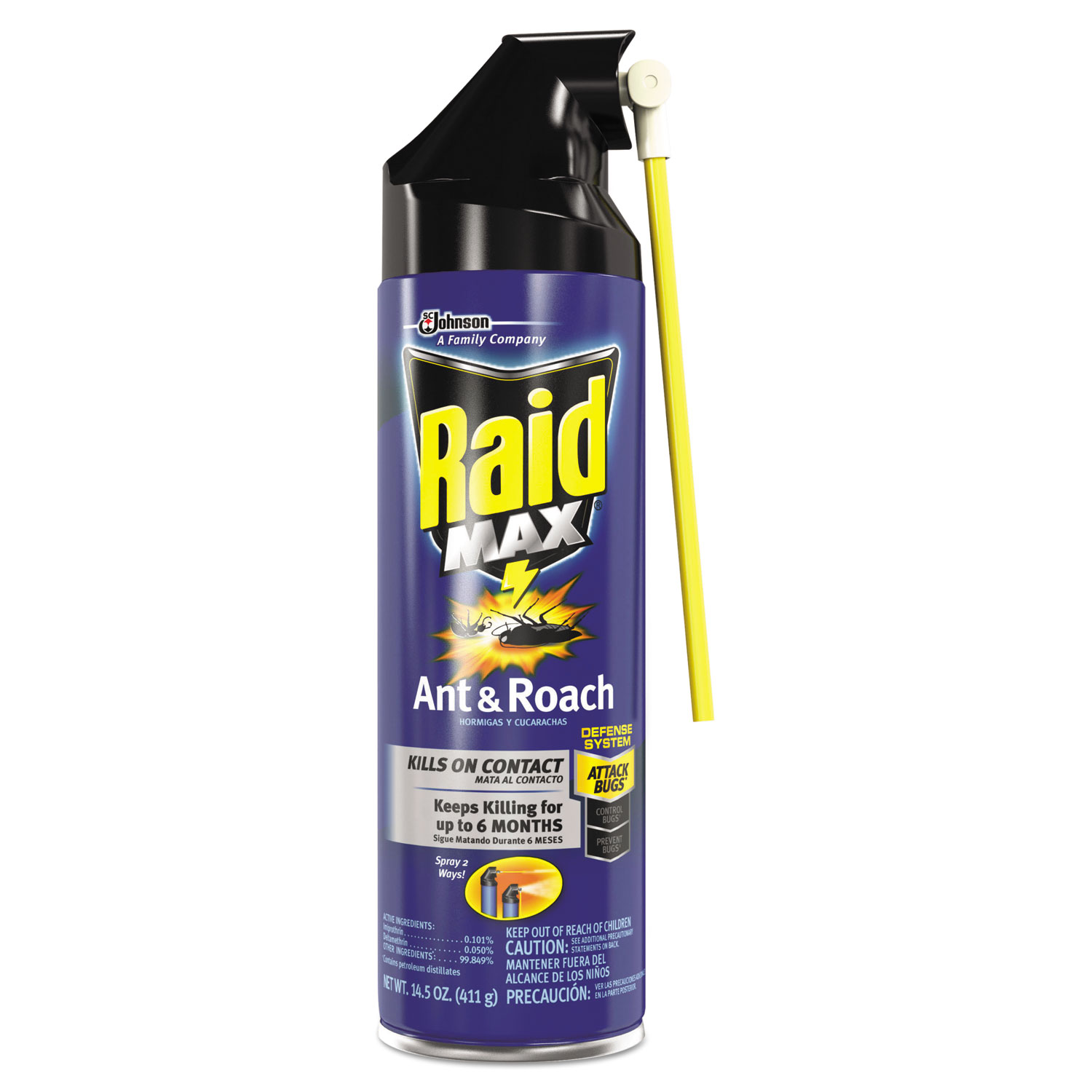  Raid 655571 Ant/Roach Killer, 14.5 oz, Aerosol Can, Outdoor Fresh (SJN655571EA) 