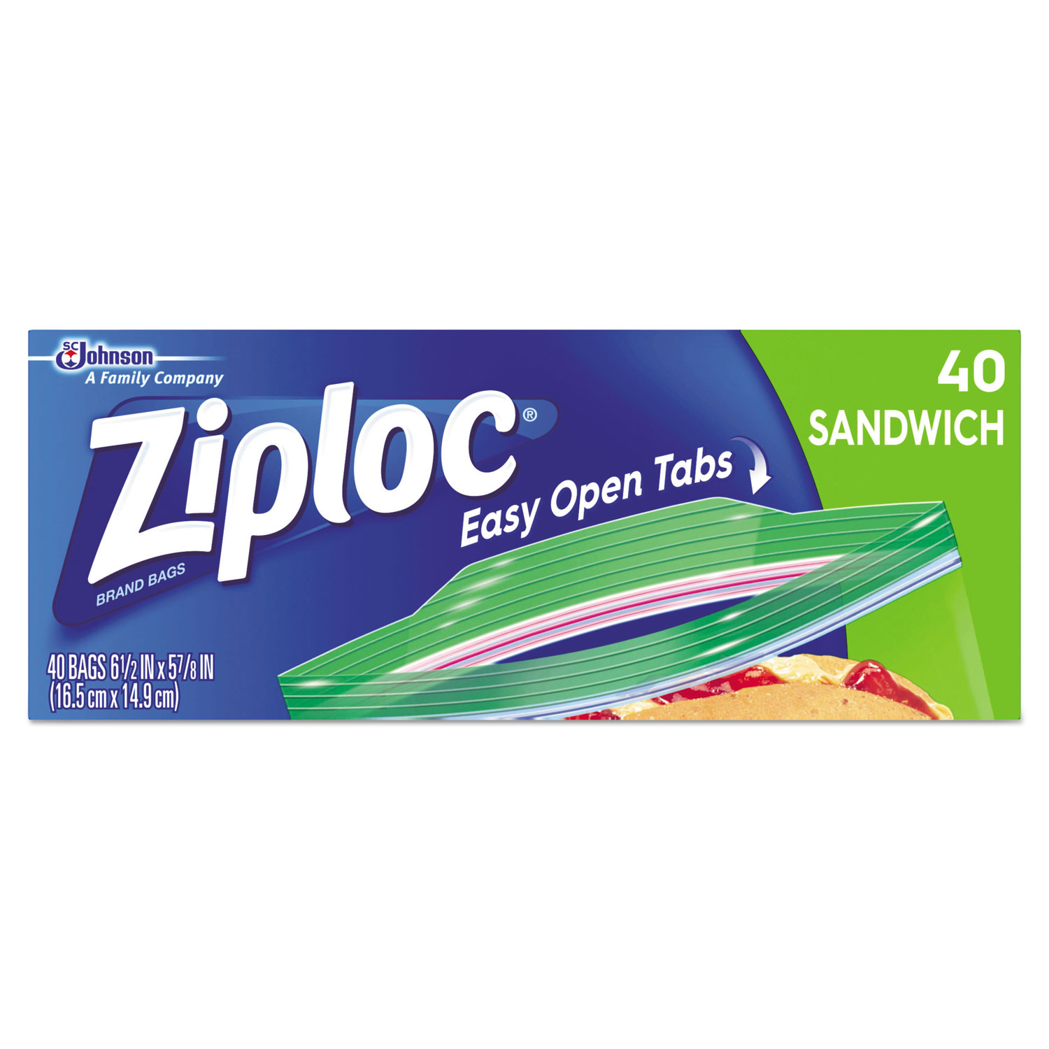  Ziploc 315882 Resealable Sandwich Bags, 1.2 mil, 6.5 x 5.88, Clear, 480/Carton (SJN315882) 