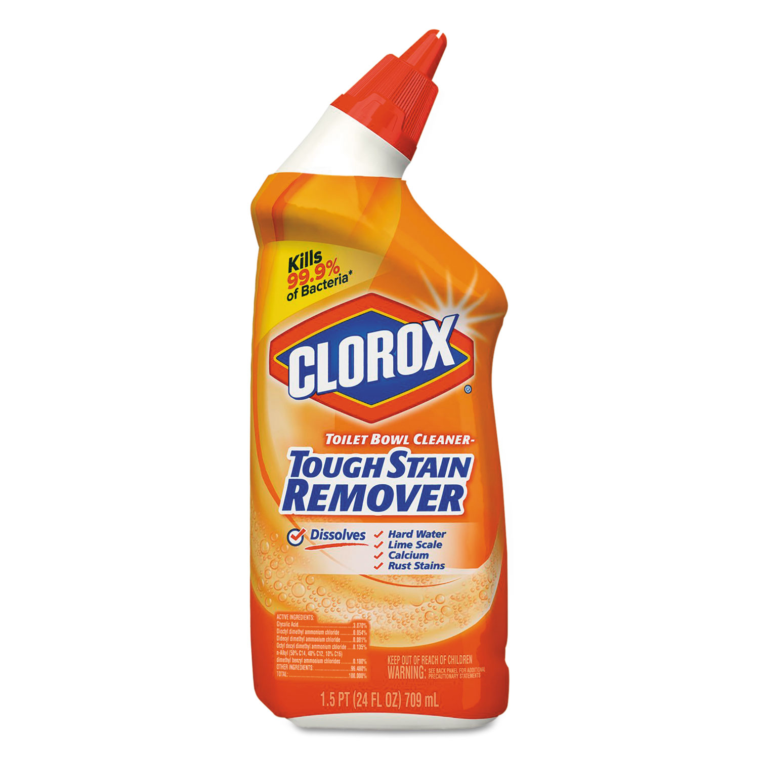  Clorox CLO 00275 Toilet Bowl Cleaner, Tough Stain Remover, 24oz Bottle, 12/Carton (CLO00275) 