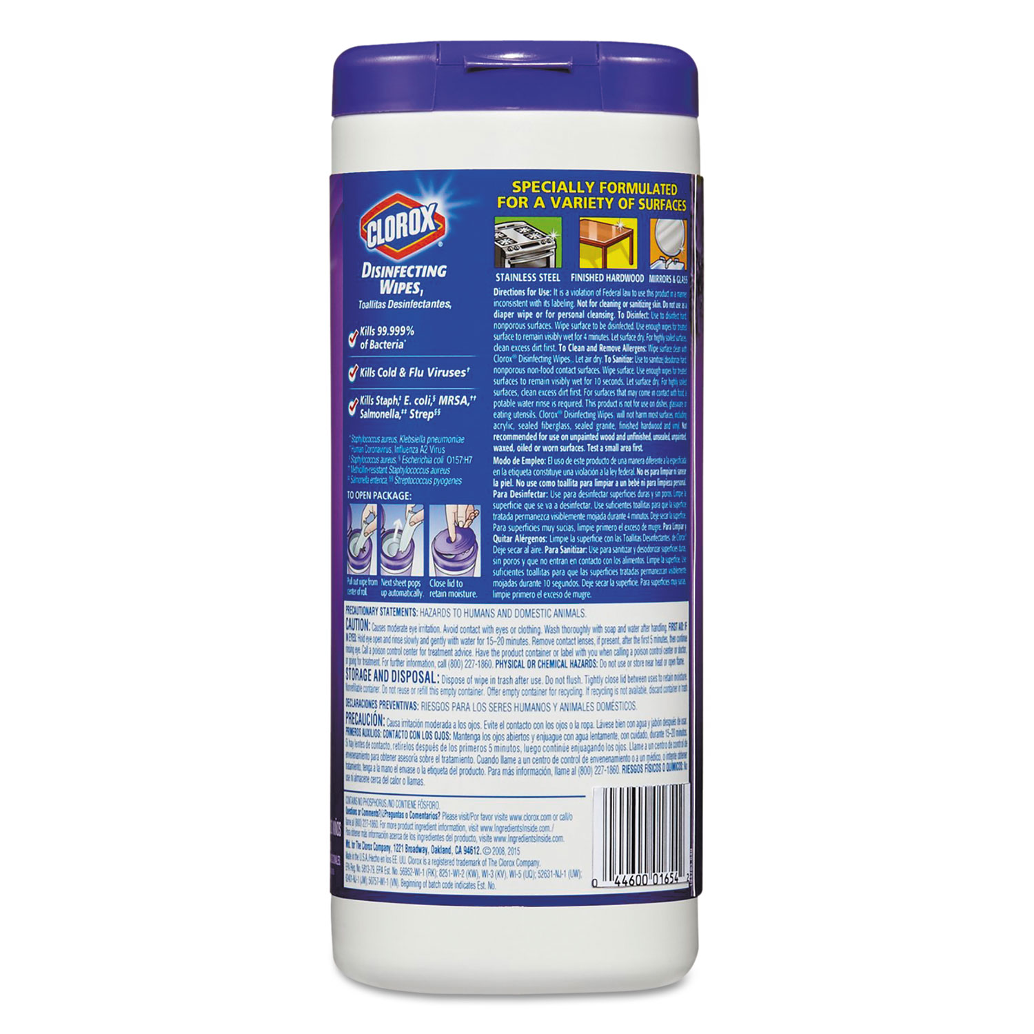 Disinfecting Wipes, 7 x 8, Fresh Lavender, 35/Canister