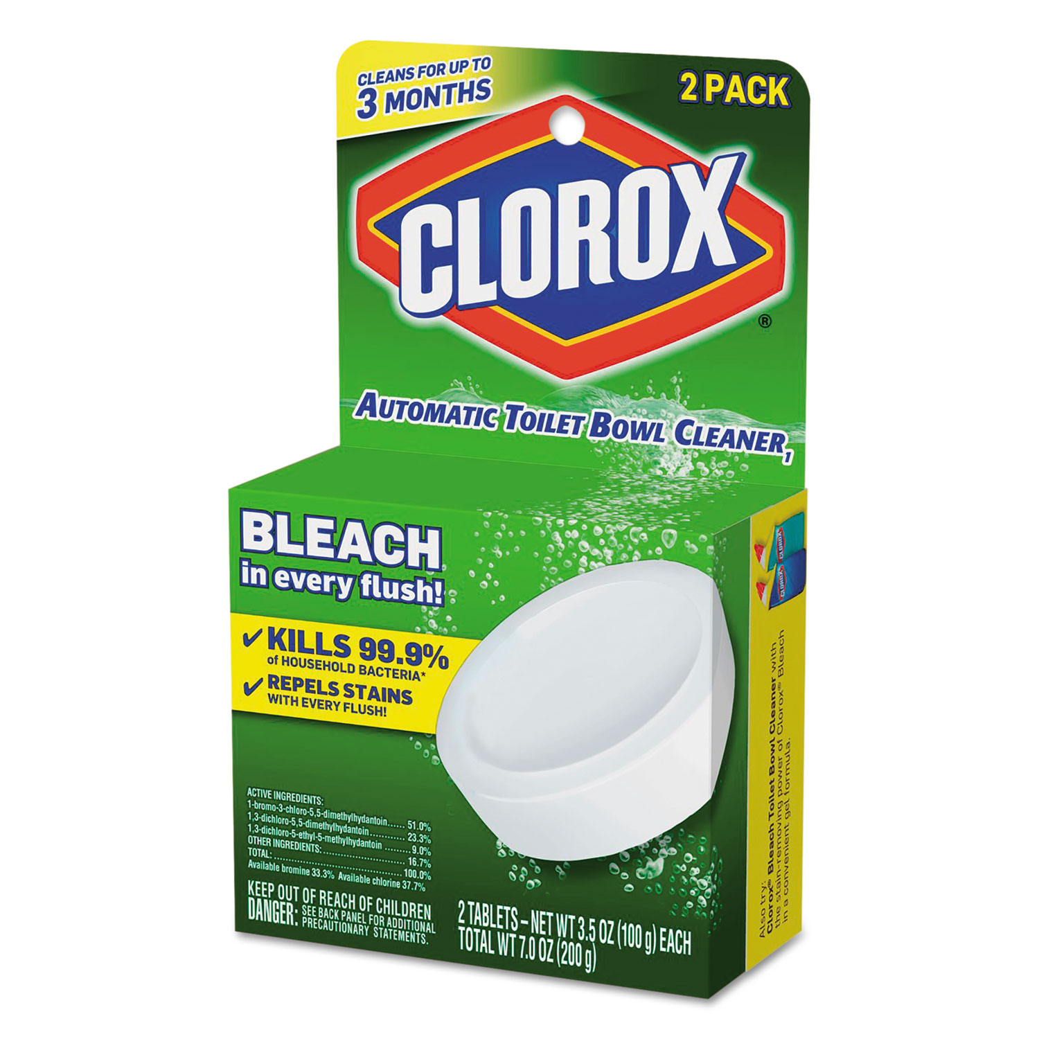 Automatic Toilet Bowl Cleaner, 3.5 oz Tablet, 2/Pack