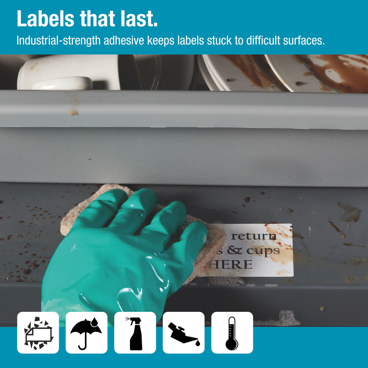 LW Durable Shelving Labels, 1 x 3 1/2, 100/Roll