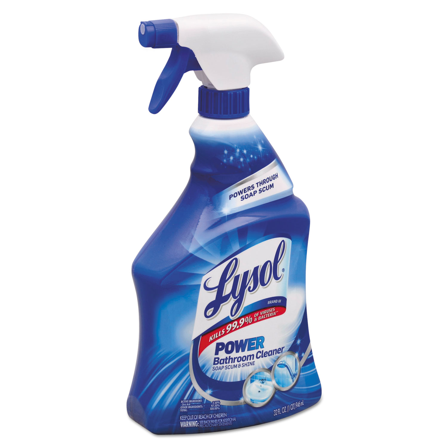 Disinfectant Bathroom Cleaners, Liquid, 32oz Bottle, 12/Carton