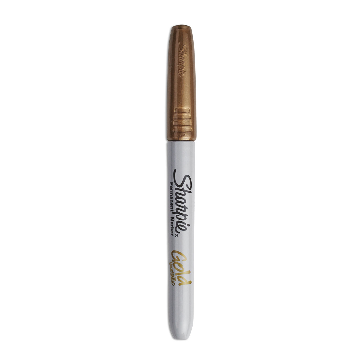 Metallic Permanent Markers, Gold, 4/Pack