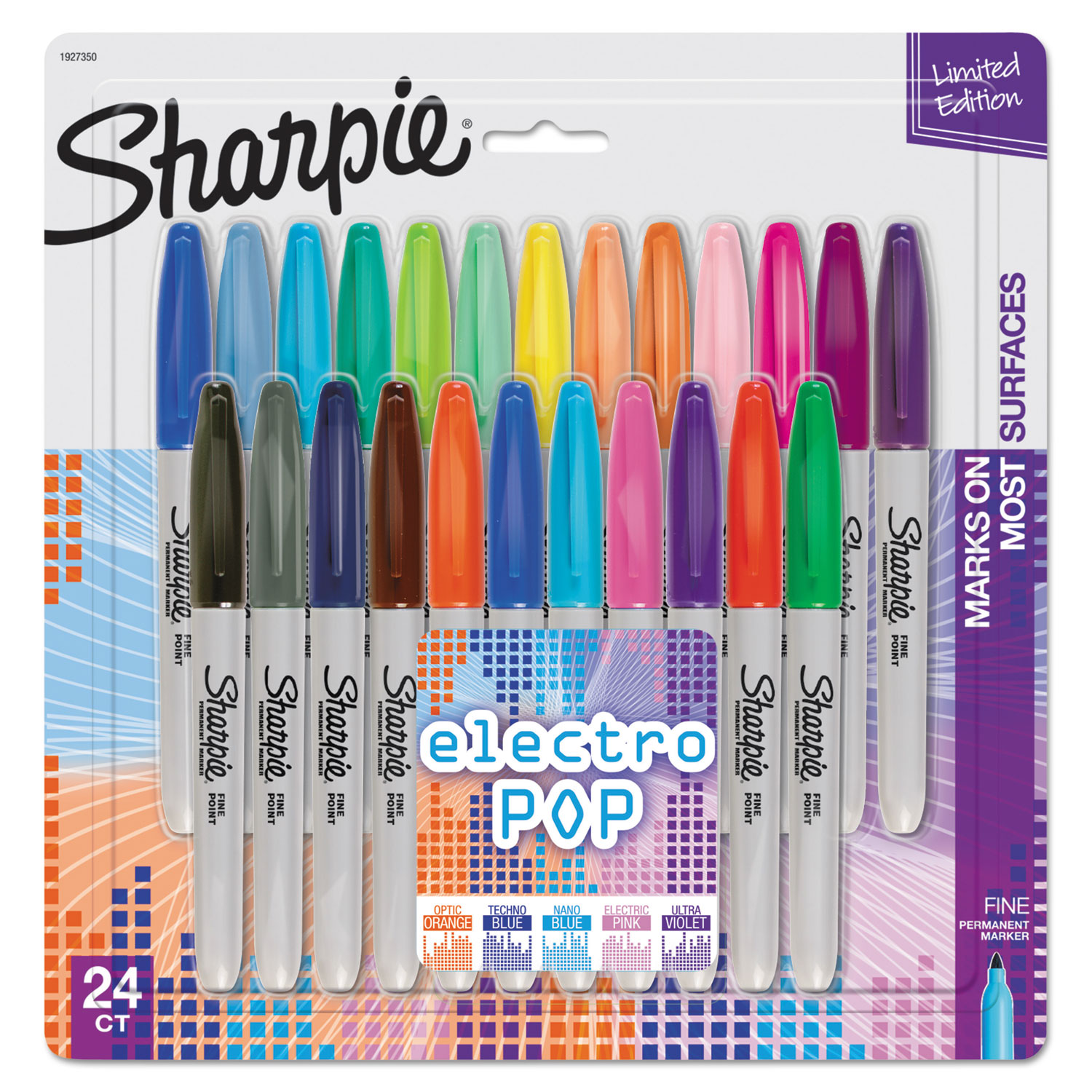  Sharpie 1927350 Fine Tip Permanent Marker, Assorted Colors, 24/Pack (SAN1927350) 