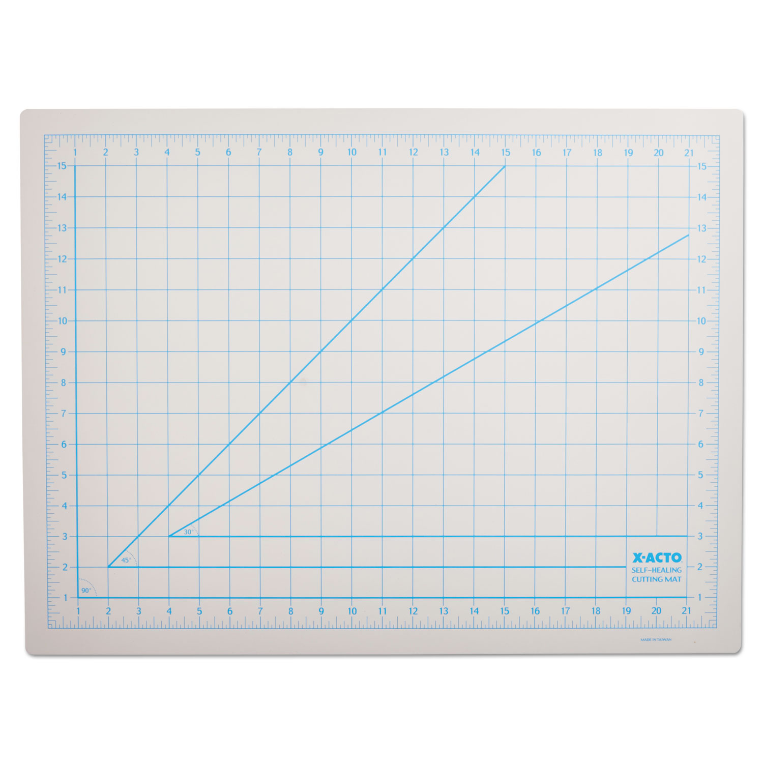 Self-Healing Cutting Mat, Nonslip Bottom, 1 Grid, 12 x 18, Gray