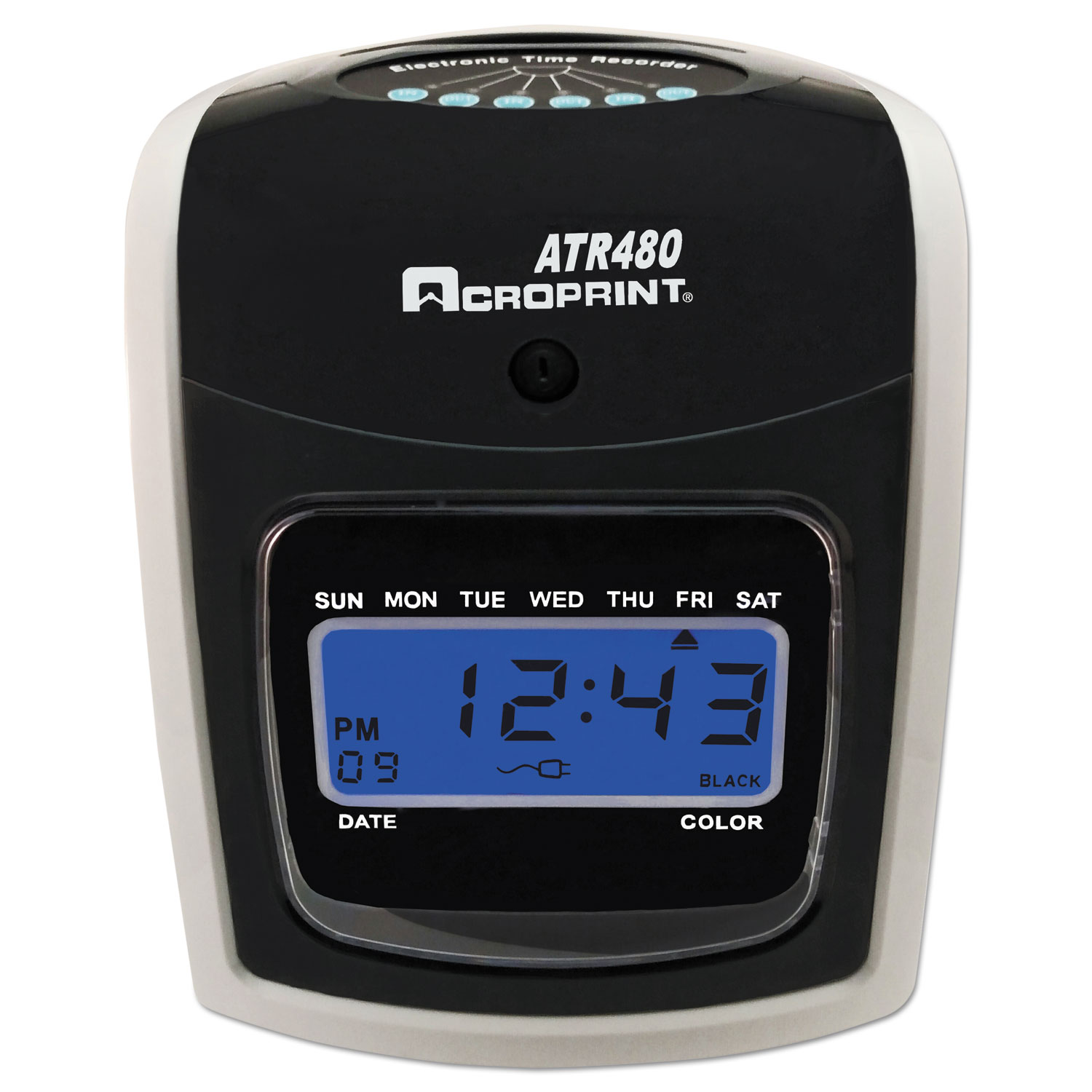  Acroprint 01-0285-001 ATR480 Time Clock Bundle, LCD, Automatic, White/Charcoal (ACP010285001) 