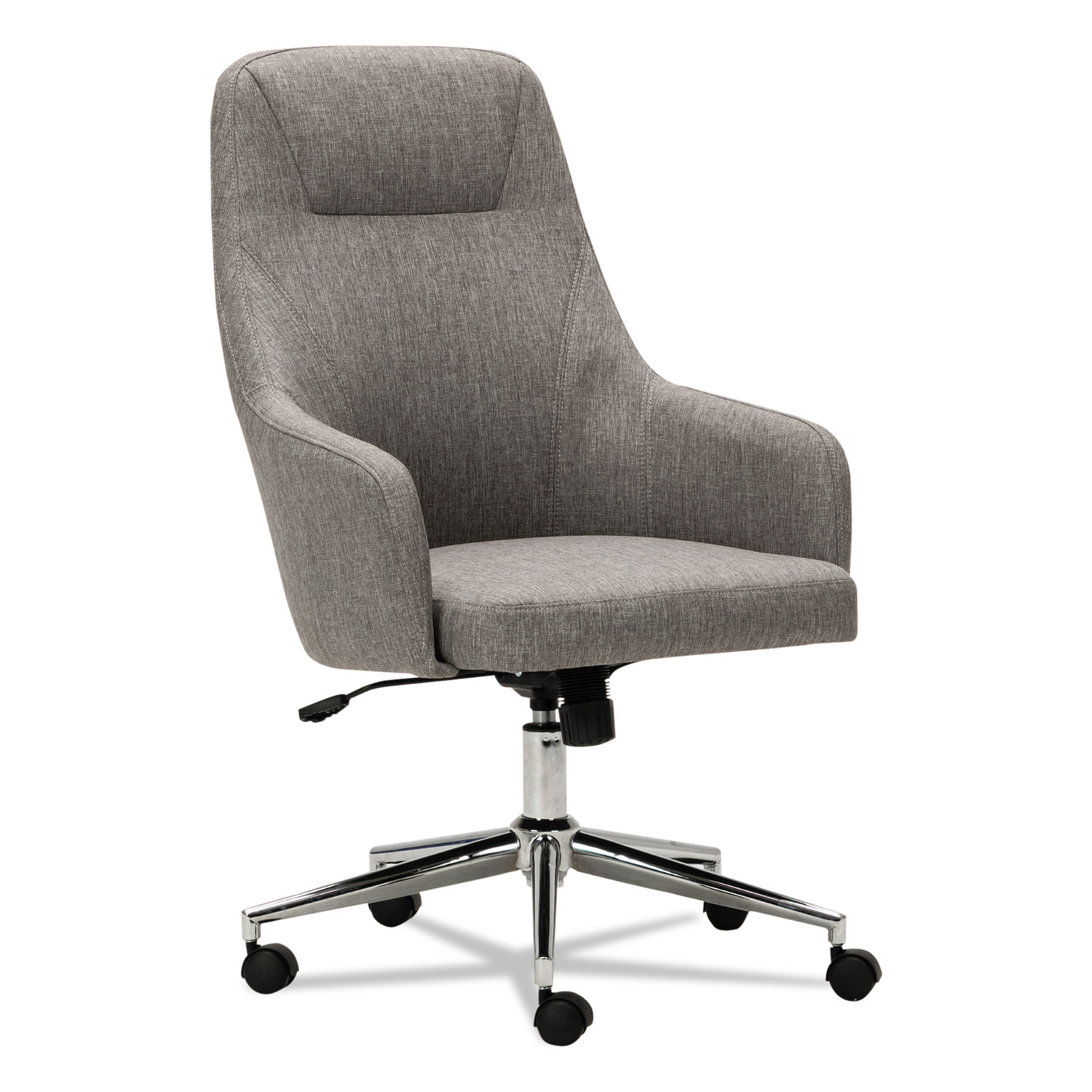  Alera ALECS4151 Alera Captain Series High-Back Chair, Supports up to 275 lbs., Gray Tweed Seat/Gray Tweed Back, Chrome Base (ALECS4151) 