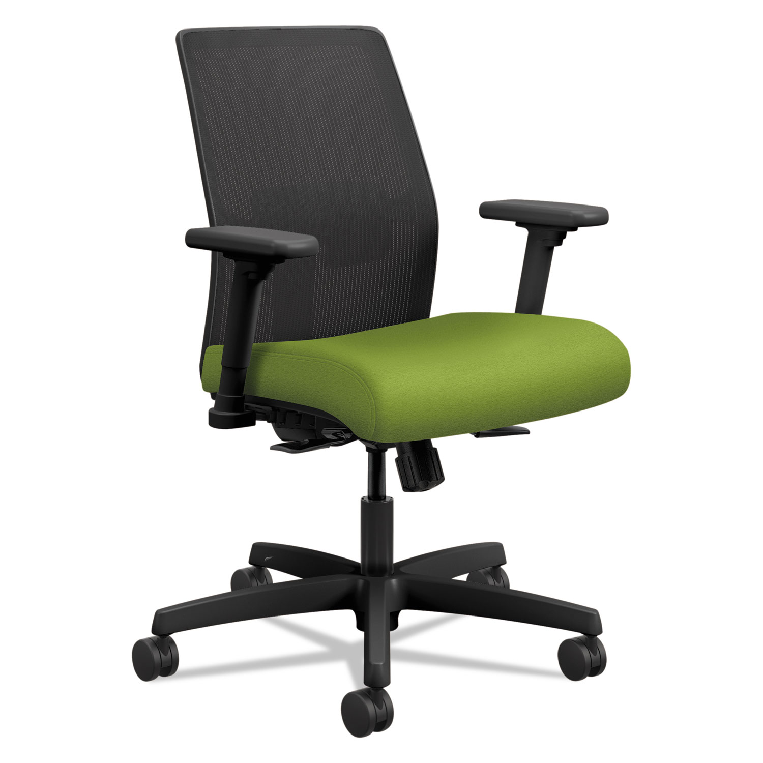  HON HONI2L1AMLC84TK Ignition 2.0 4-Way Stretch Low-Back Mesh Task Chair, Supports up to 300 lbs., Pear Seat, Black Back/Base (HONI2L1AMLC84TK) 