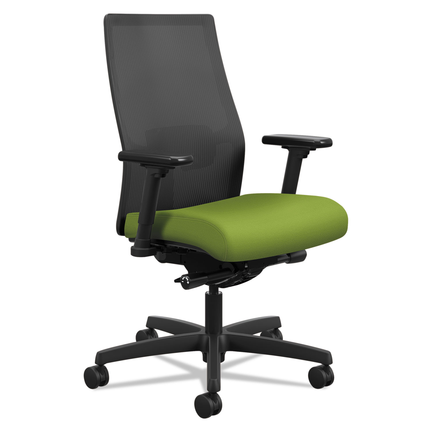  HON HONI2M2AMLC84TK Ignition 2.0 4-Way Stretch Mid-Back Mesh Task Chair, Supports up to 300 lbs., Pear Seat, Black Back/Base (HONI2M2AMLC84TK) 