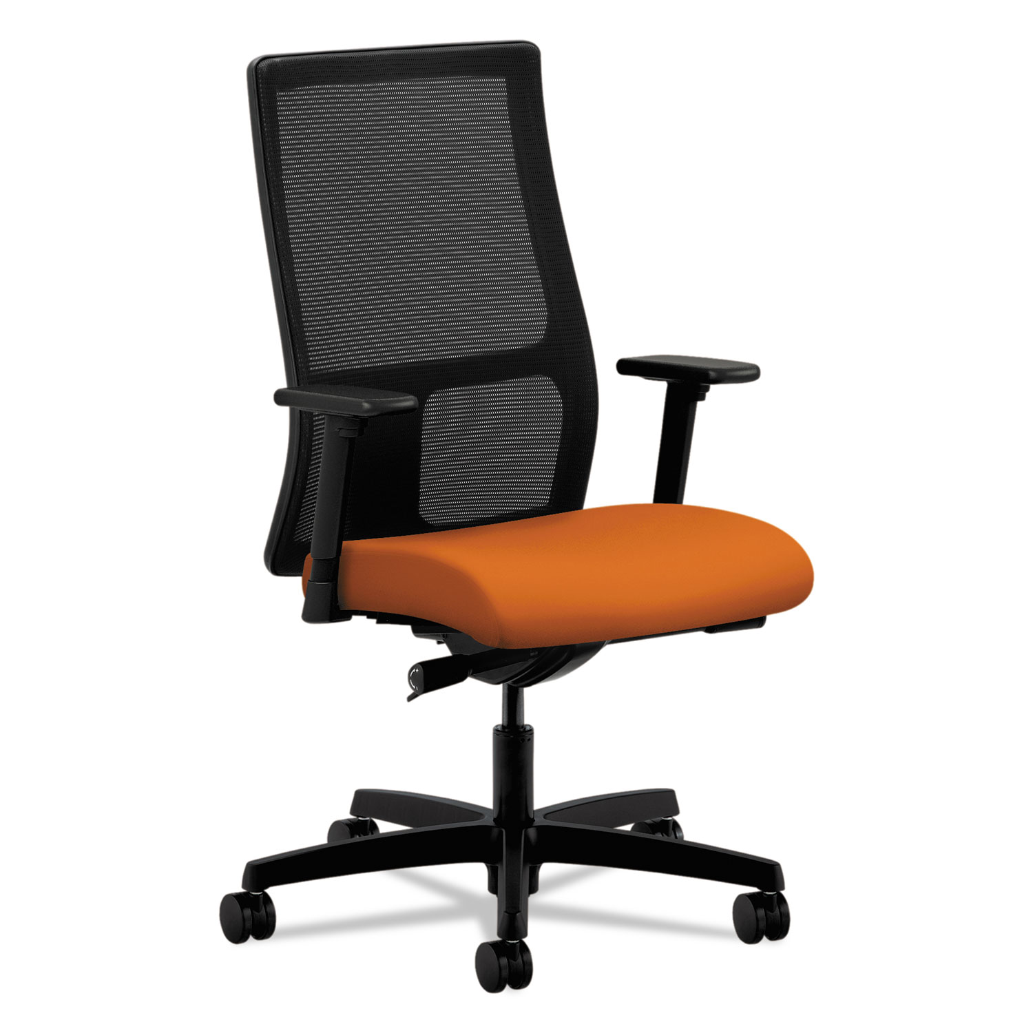  HON HIWM2.A.H.M.CU47.T.SB Ignition Series Mesh Mid-Back Work Chair, Supports up to 300 lbs., Apricot Seat/Black Back, Black Base (HONIW103CU47) 
