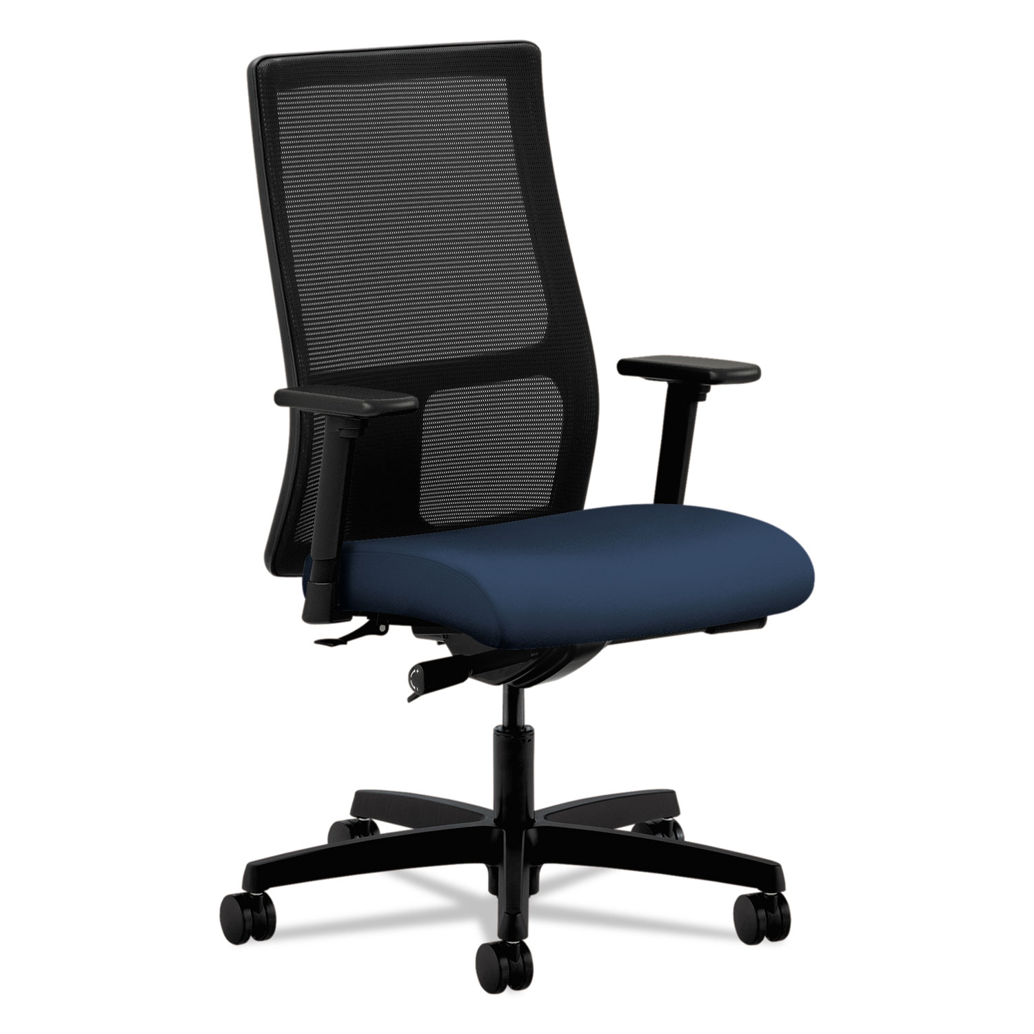  HON HIWM2.A.H.M.CU98.T.SB Ignition Series Mesh Mid-Back Work Chair, Supports up to 300 lbs., Navy Seat/Black Back, Black Base (HONIW103CU98) 