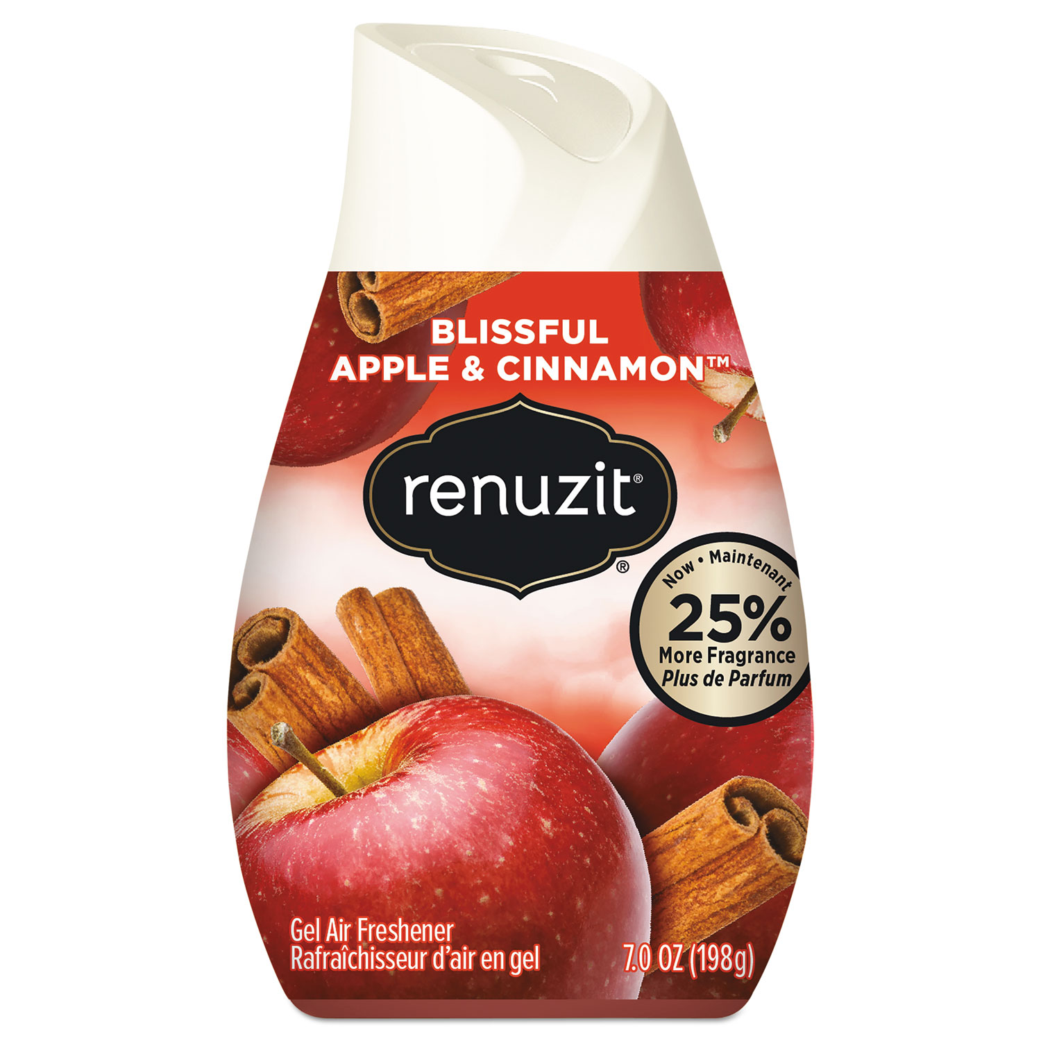 Adjustables Air Freshener, Blissful Apples & Cinnamon, 7 oz Cone, 12/Carton