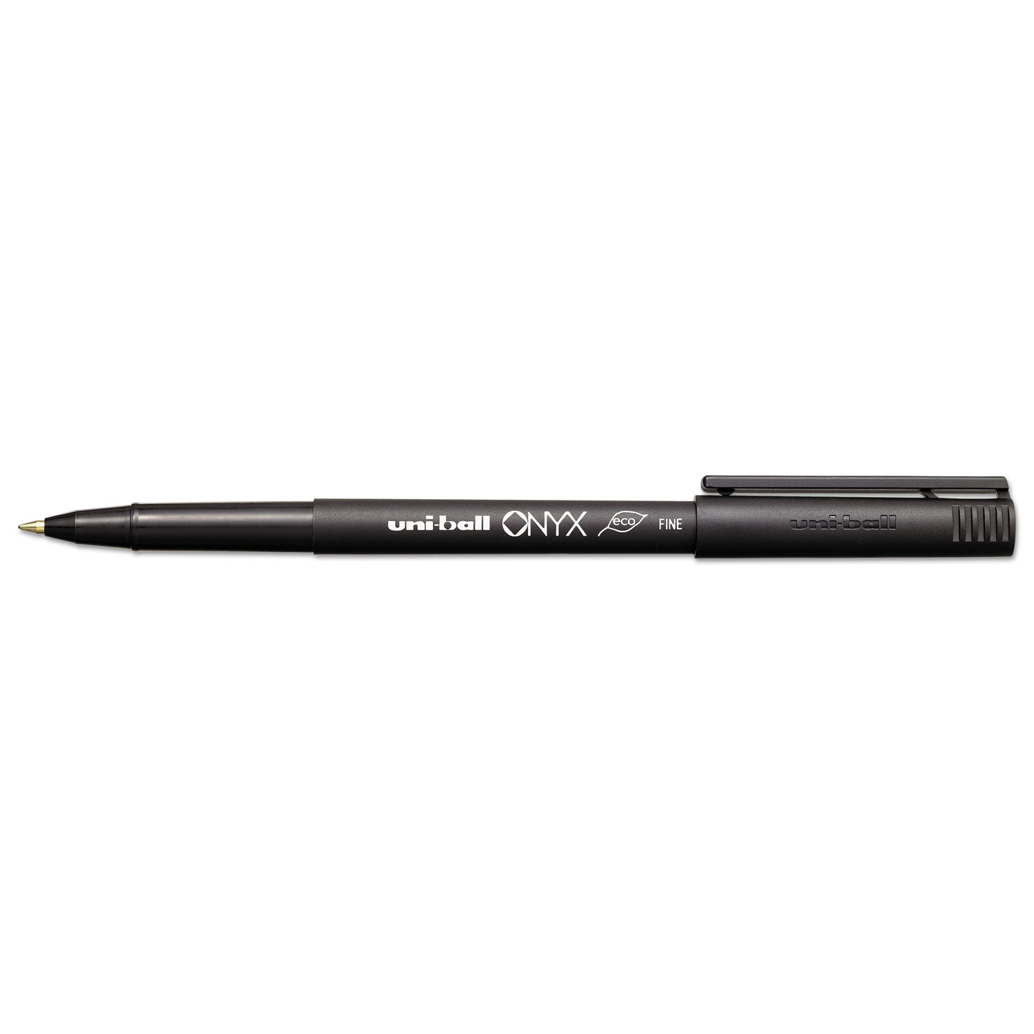 Buy uni-ball ONYX Stick Roller Ball Pen, Fine 0.7mm, Black Ink, Black ...