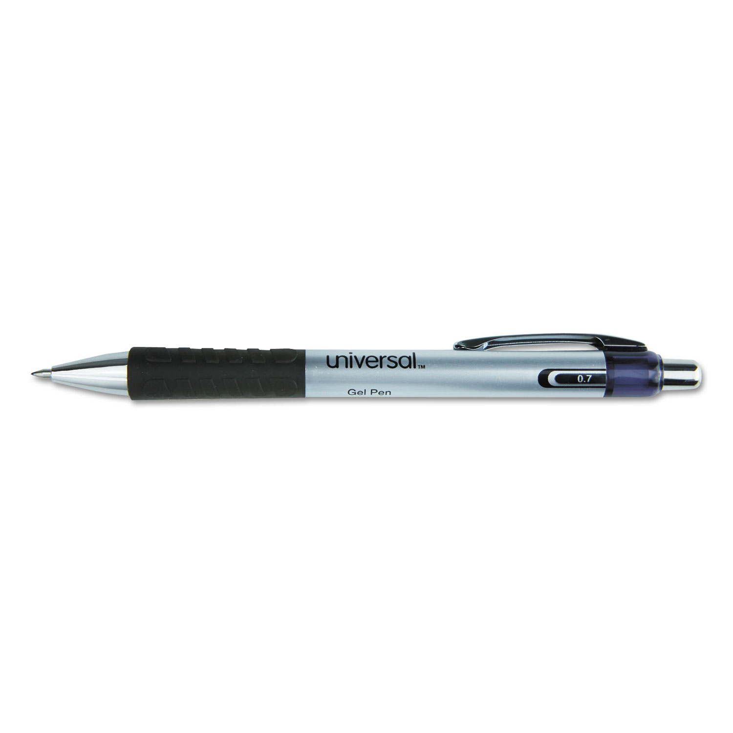 Comfort Grip Gel Stick Roller Ball Pen, 0.5 mm, Fine, Black Ink, 1 Dozen
