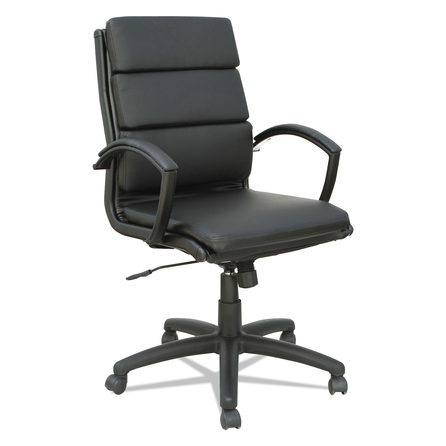  Alera ALENR42B19 Alera Neratoli Mid-Back Slim Profile Chair, Supports up to 275 lbs., Black Seat/Black Back, Black Base (ALENR42B19) 