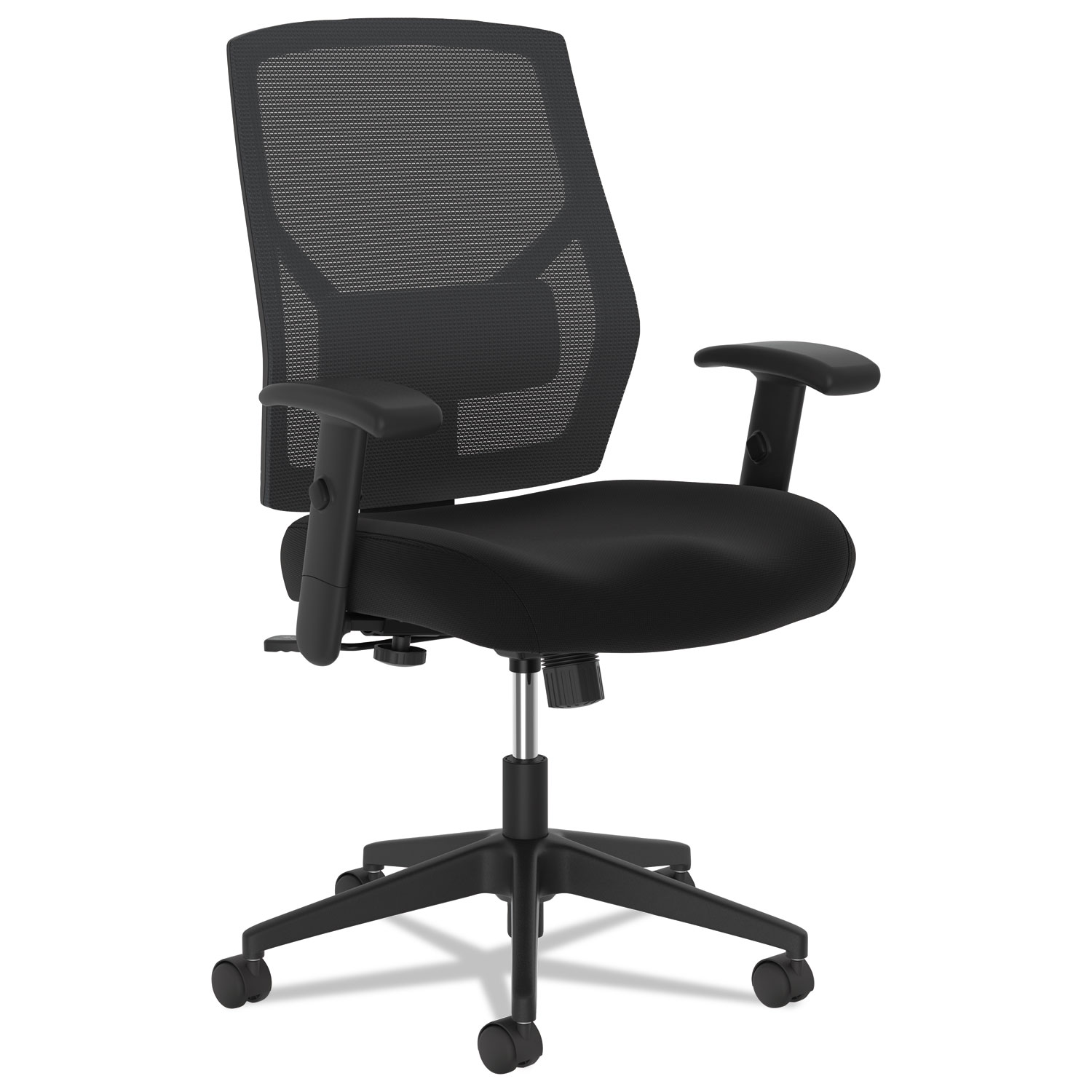  HON HVL581.ES10.T VL581 High-Back Task Chair, Supports up to 250 lbs., Black Seat/Black Back, Black Base (BSXVL581ES10T) 