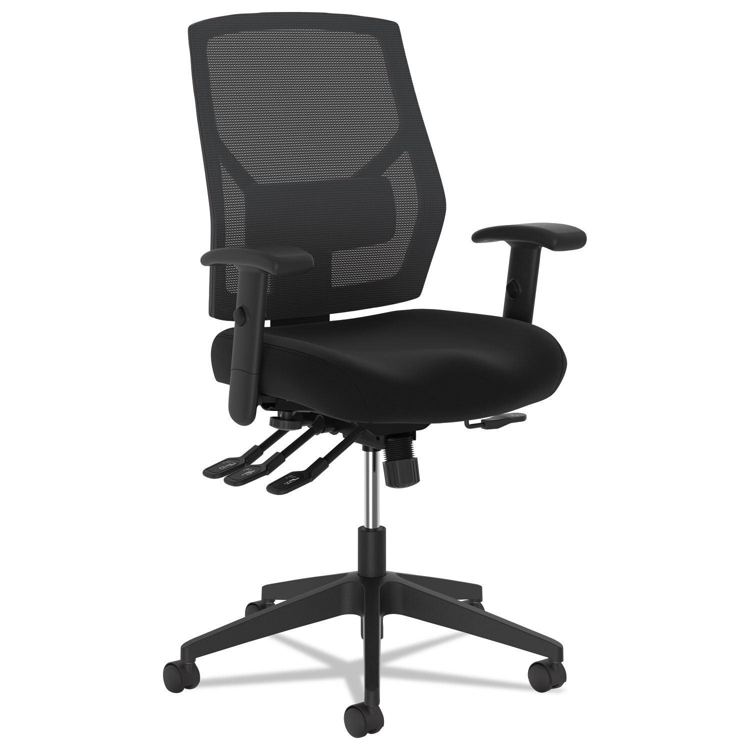  HON HVL582.ES10.T VL582 High-Back Task Chair, Supports up to 250 lbs., Black Seat/Black Back, Black Base (BSXVL582ES10T) 