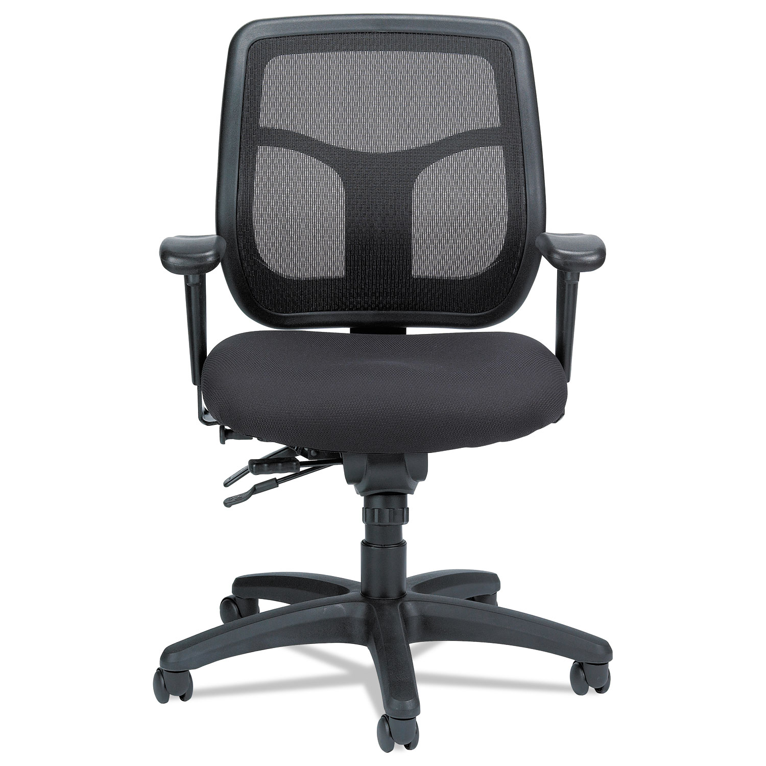 Apollo Multi-Function Mesh Task Chair, Silver Fabric Seat/Silver Mesh Back