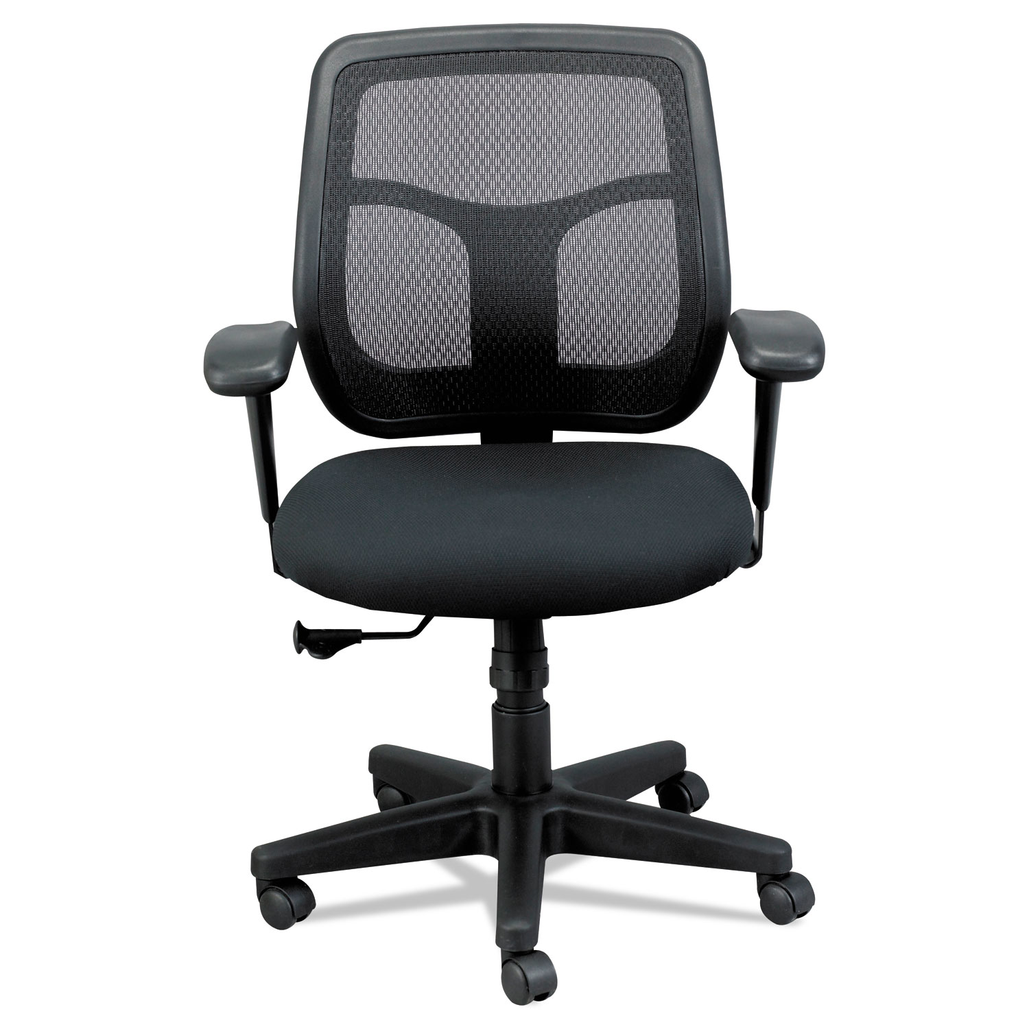  Eurotech MT9400BK Apollo Mid-Back Mesh Chair, Black Seat/Black Back, Black Base (EUTMT9400BK) 
