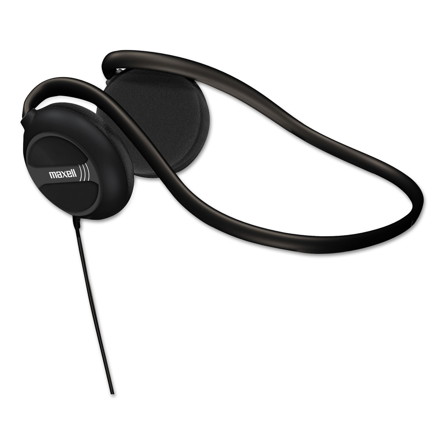 NB201 Stereo Neckband Headphones, Black, 49.5 Cord