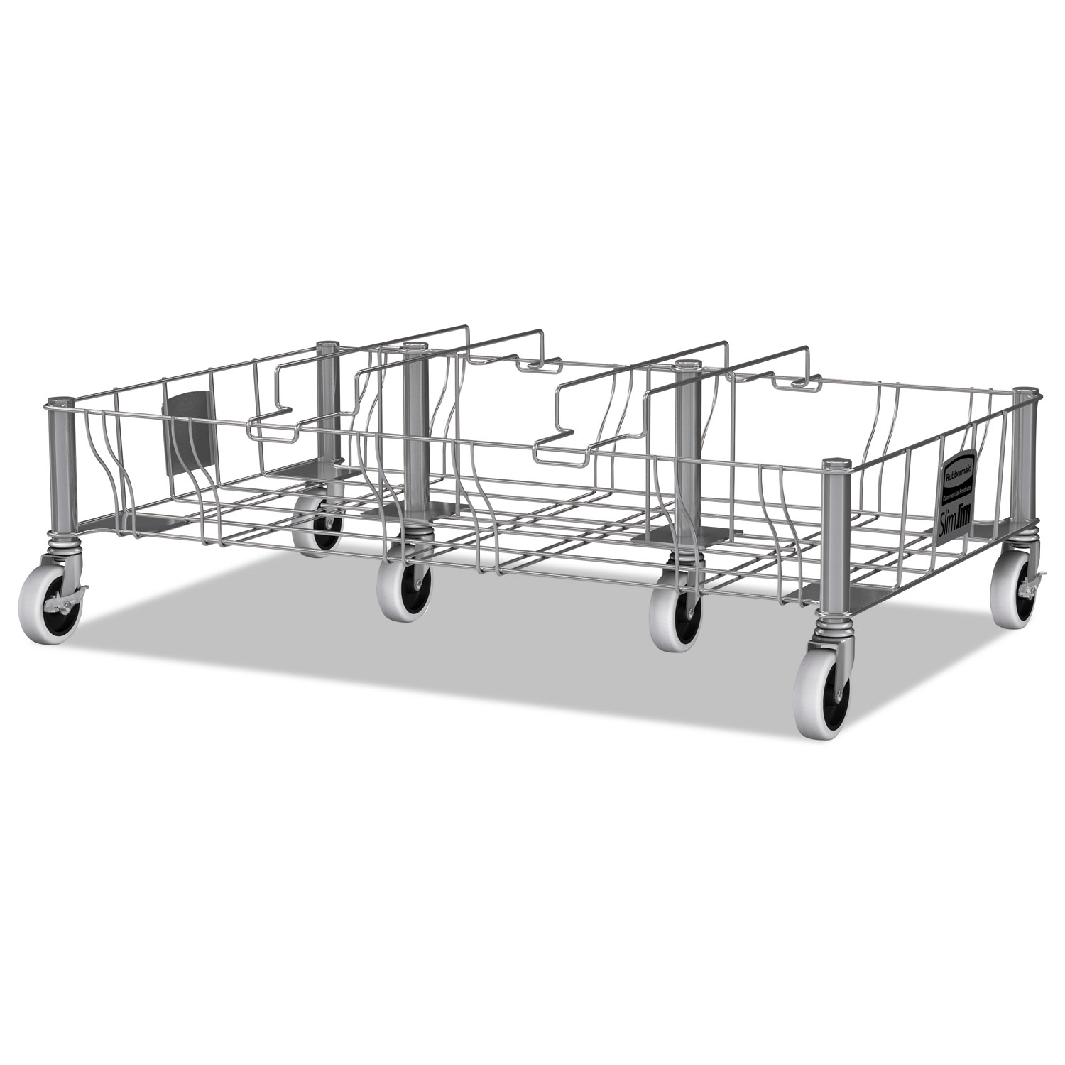  Rubbermaid Commercial 1956192 Slim Jim Steel Dolly, 300 lb Capacity, 20 x 32.5 x 9, Stainless Steel (RCP1956192) 