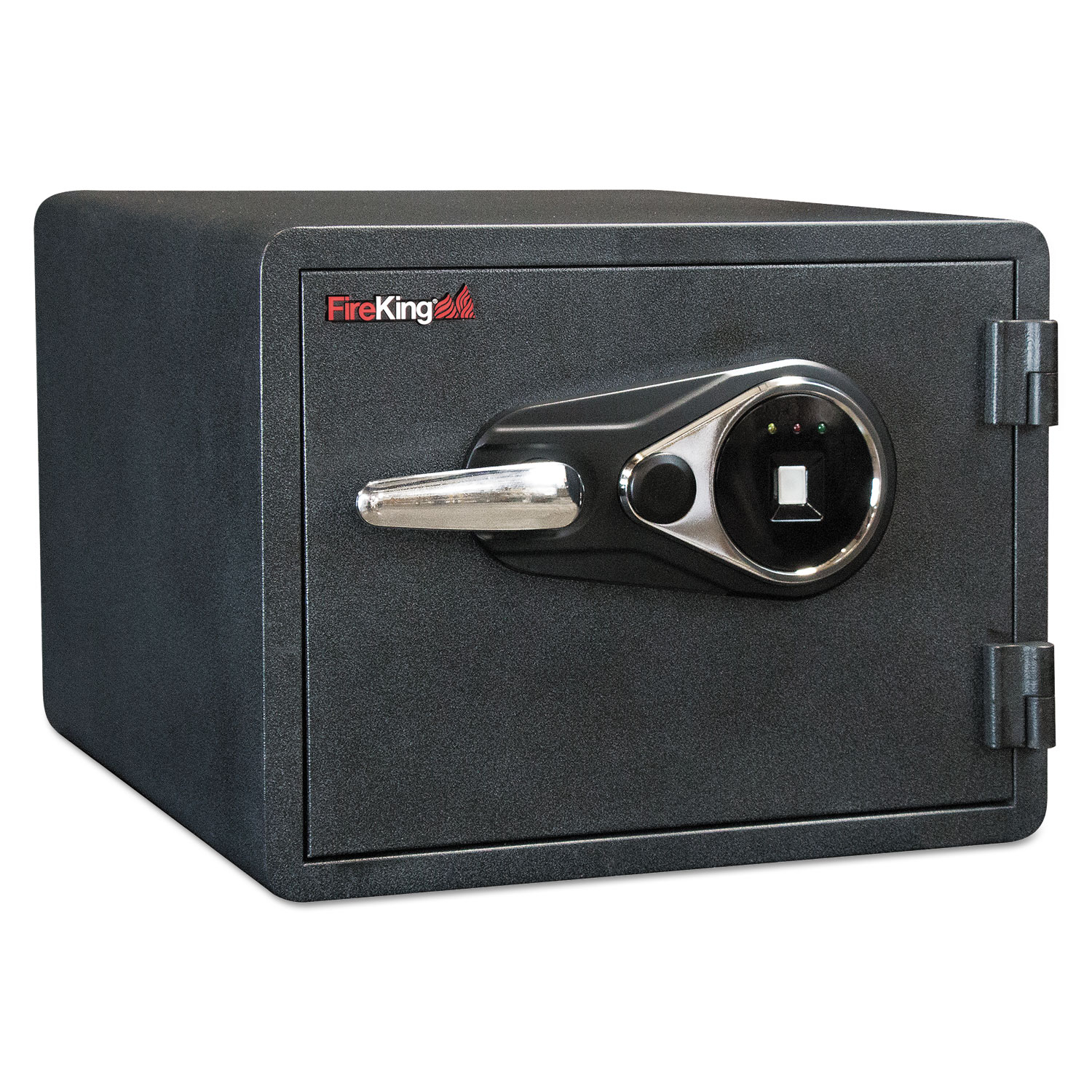 One Hour Fire and Water Safe w/Biometric Fingerprint Lock, 0.85 cu. ft, Graphite