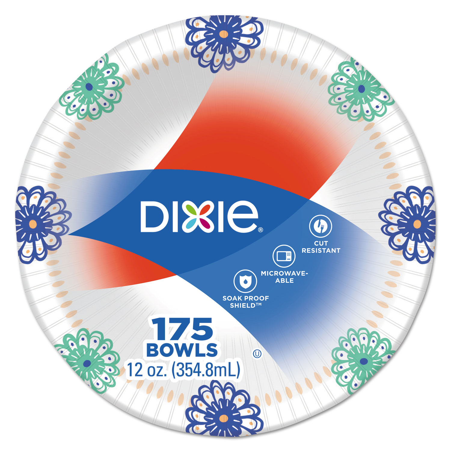  Dixie 91197 Paper Bowl, 6, White, 175/Carton (DXES12C175IF) 