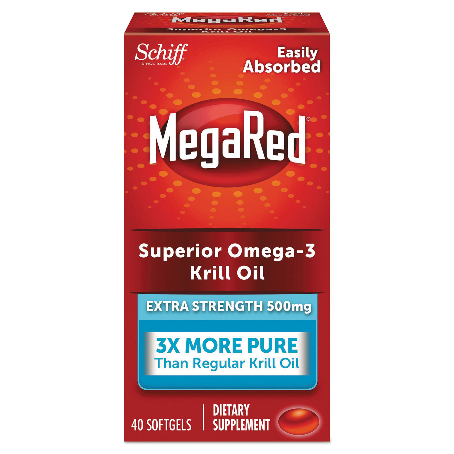 Extra Strength Omega-3 Krill Oil Softgel, 40 Tablets