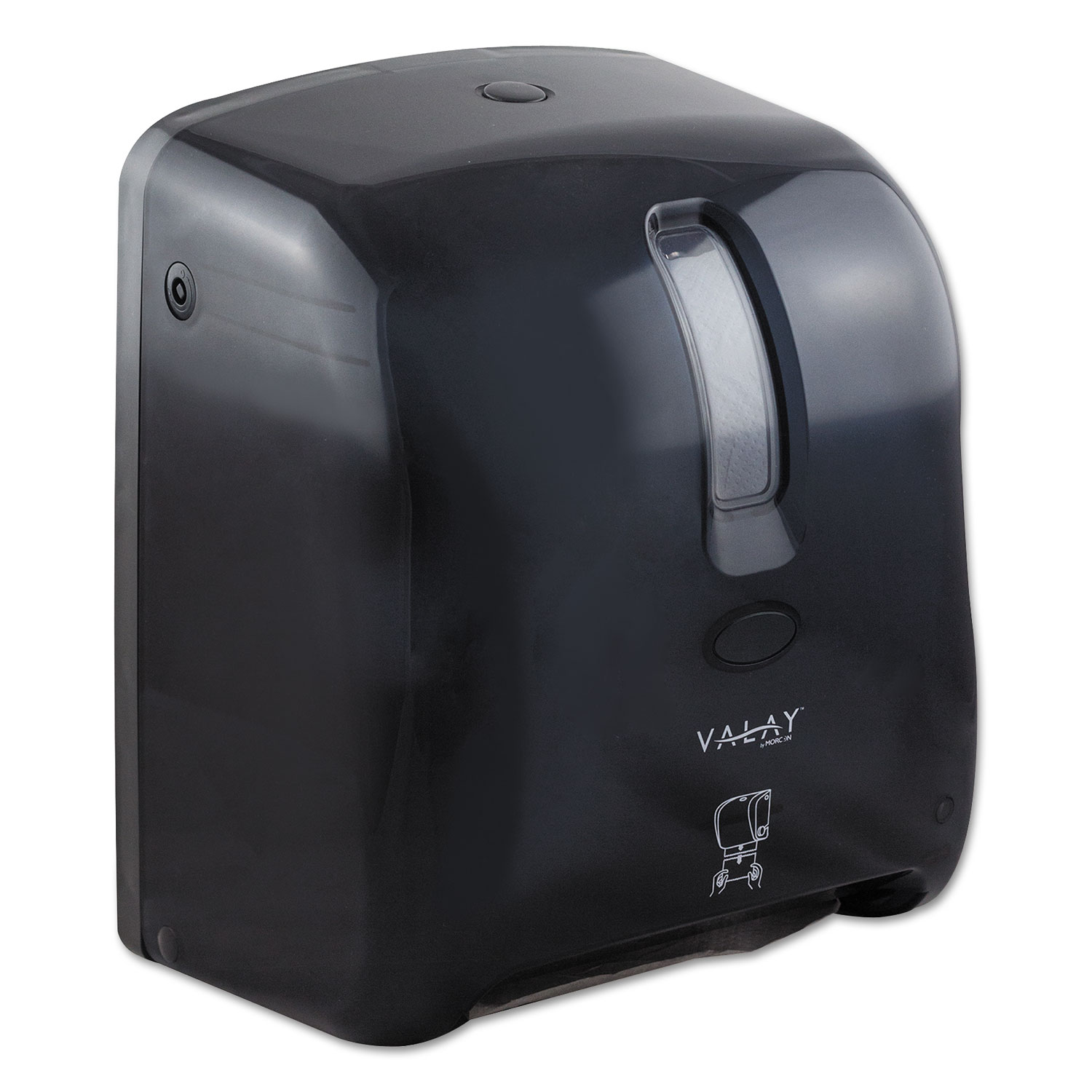  Morcon Tissue VT1008 Valay Proprietary Roll Towel Dispenser, 11.75 x 14 x 8.5, Black (MORVT1008) 