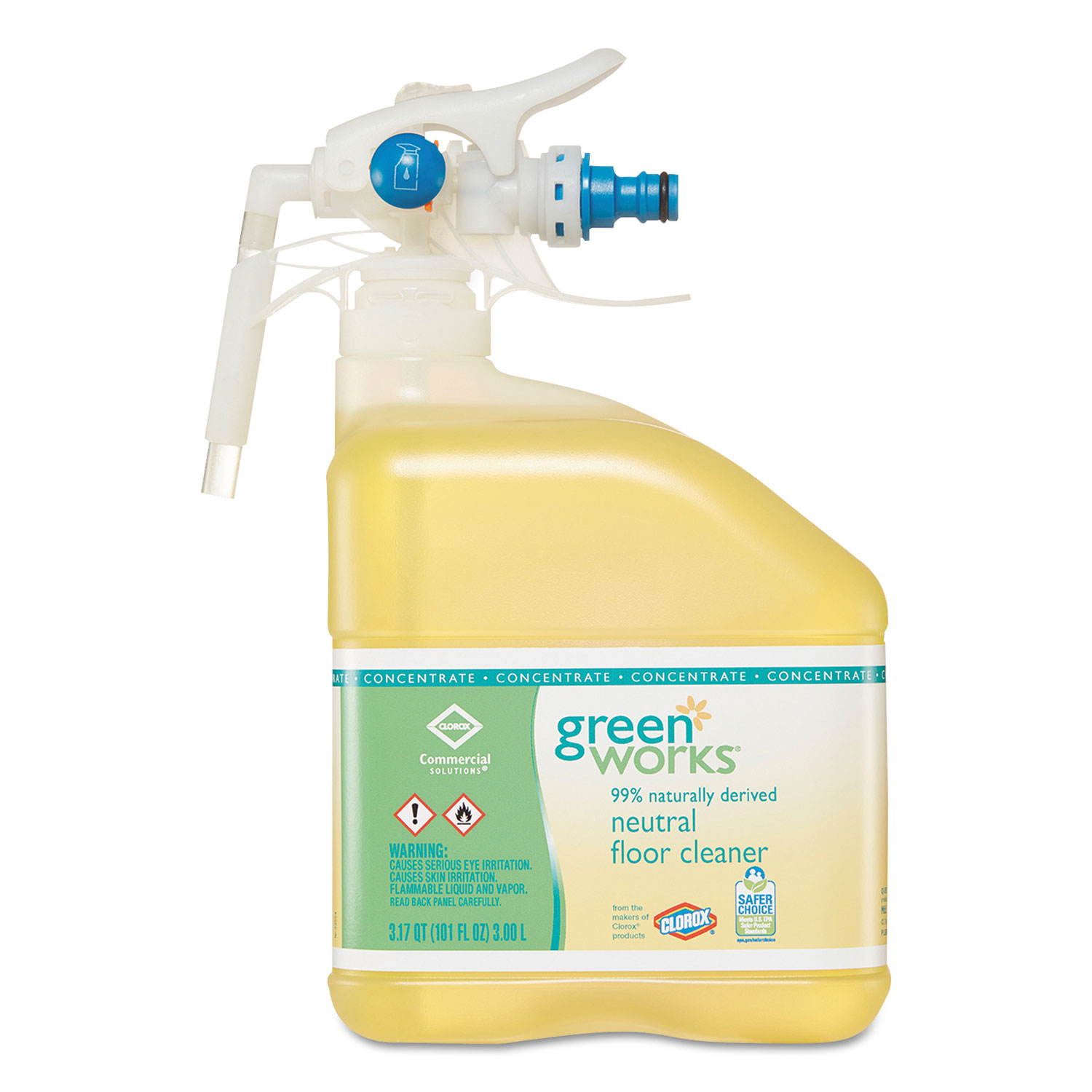  Green Works 31755 Neutral Floor Cleaner Concentrate, Original, 101 oz Bottle, 2/Carton (CLO31755) 