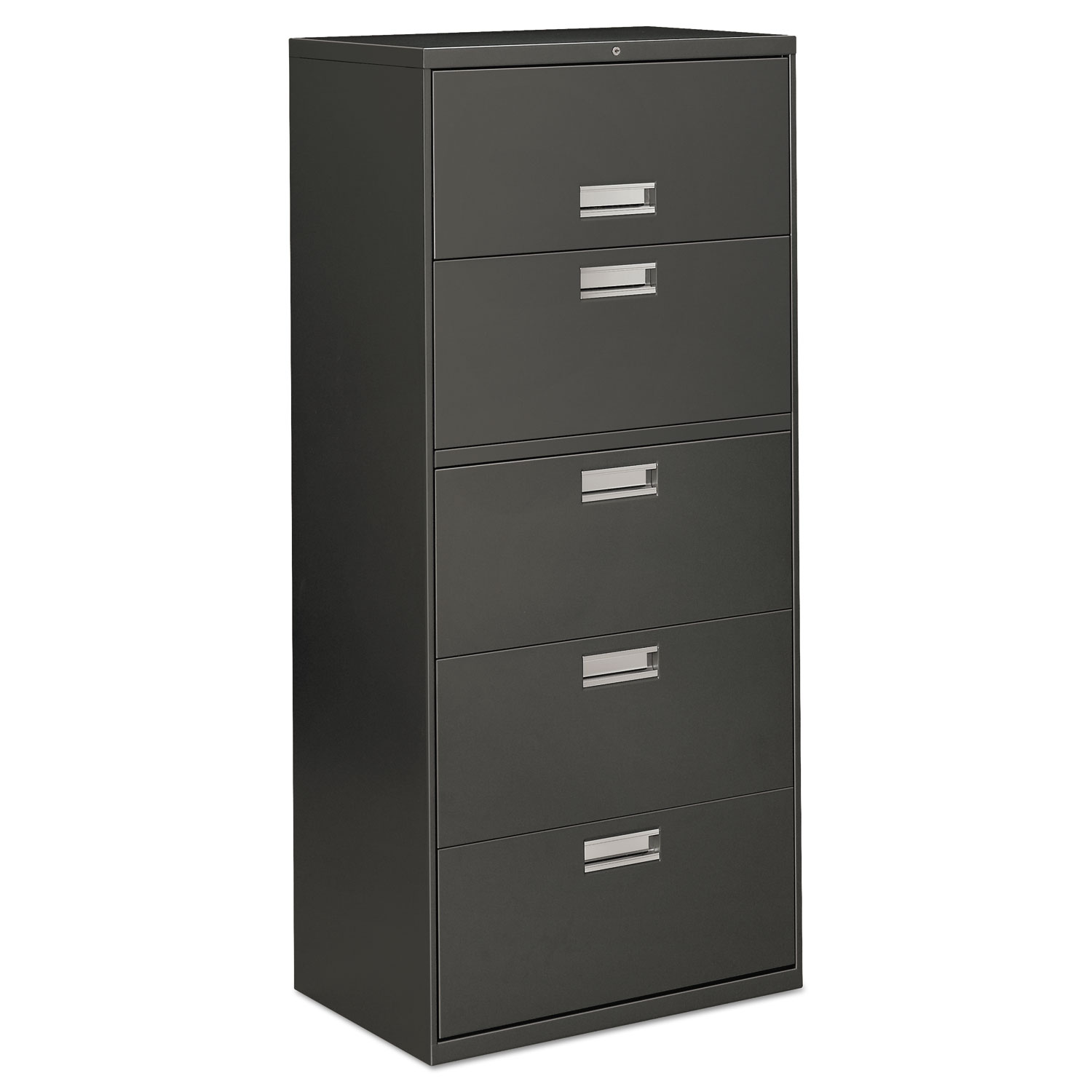 Lateral File, 3 Drawer, 30w x 19.25d x 40.88h, Charcoal