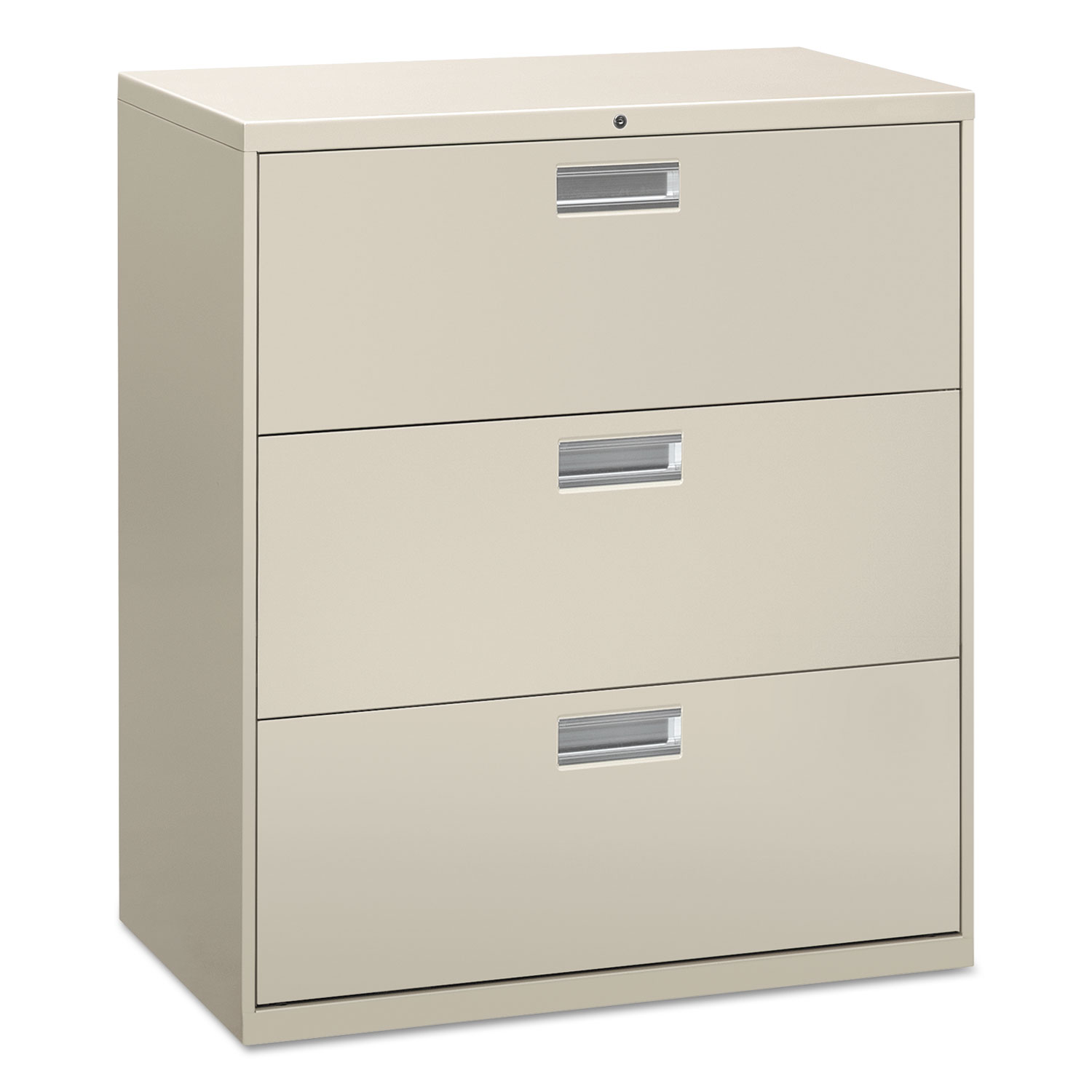 Lateral File, 3 Drawer, 36w x 19.25d x 40.88h, Light Gray