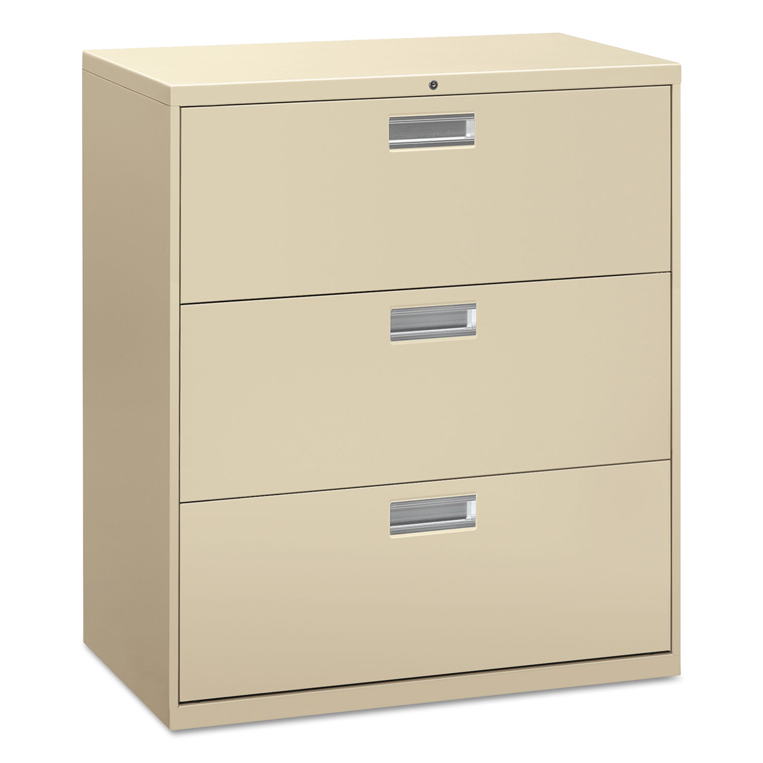 Lateral File, 3 Drawer, 36w x 19.25d x 40.88h, Putty
