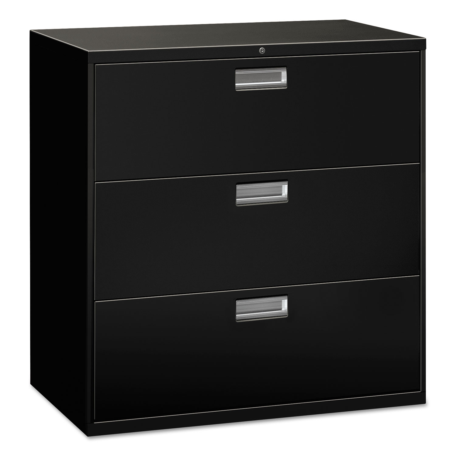 Lateral File, 3 Drawer, 42w x 19.25d x 40.88h, Black