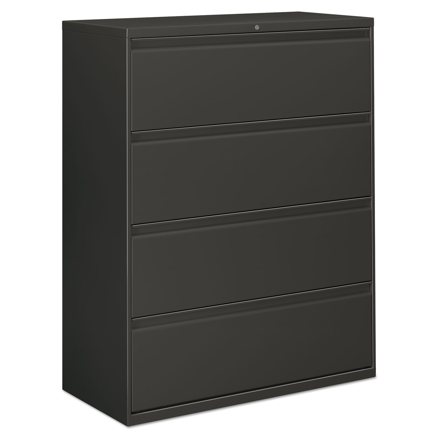 Four-Drawer Lateral File Cabinet, 42w x 18d x 52 1/2h, Charcoal