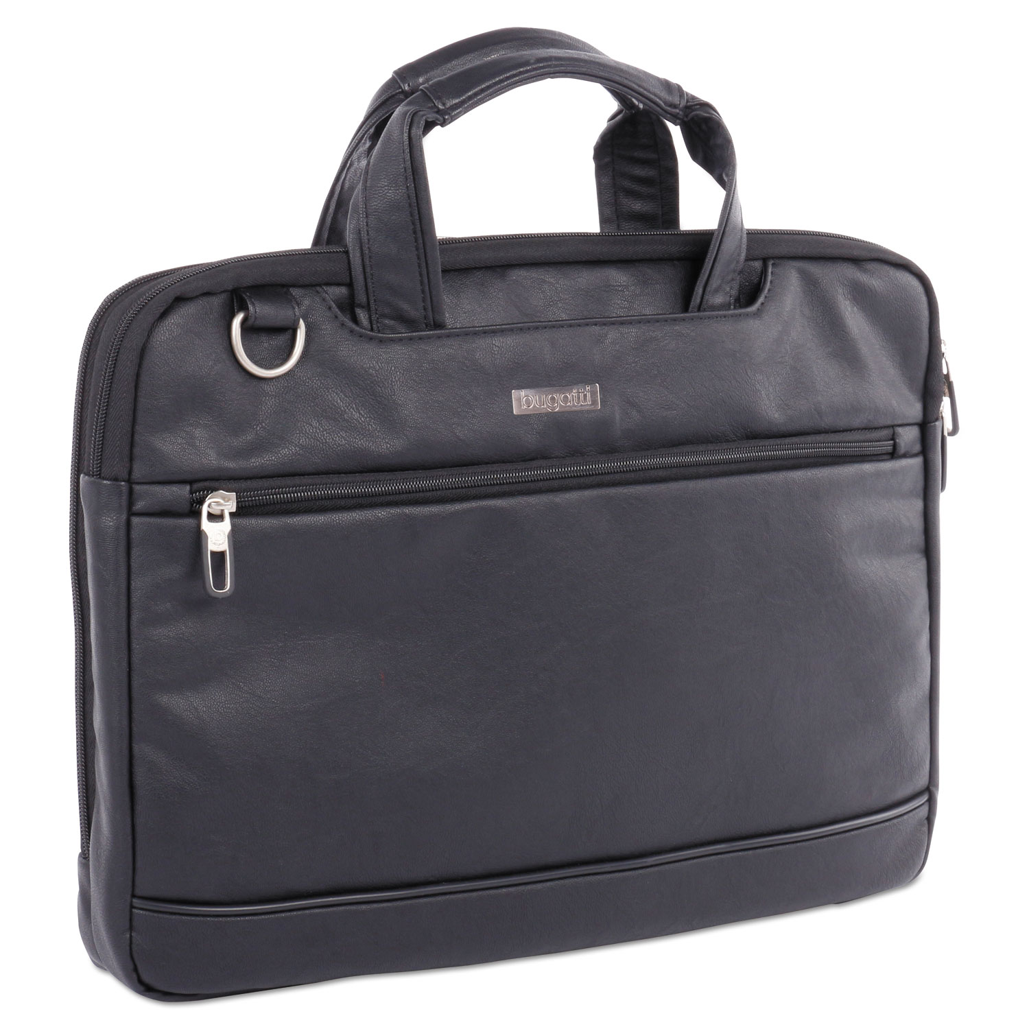Harold Slim Briefcase, 11 x 3 x 11.5, Synthetic Leather, Black