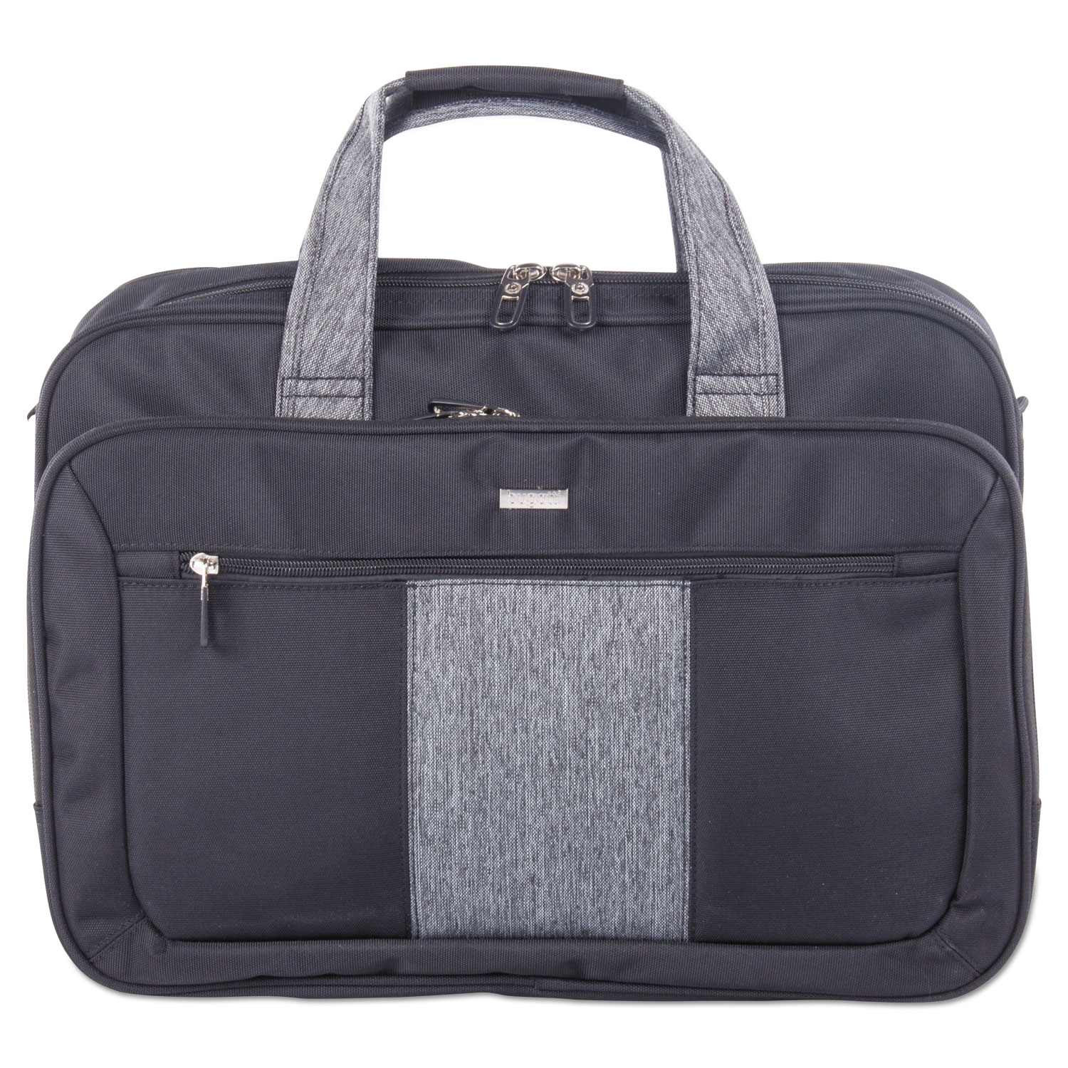 Matt Executive Briefcase, 17 x 5.5 x 12.75, Polyester, Black/Gray