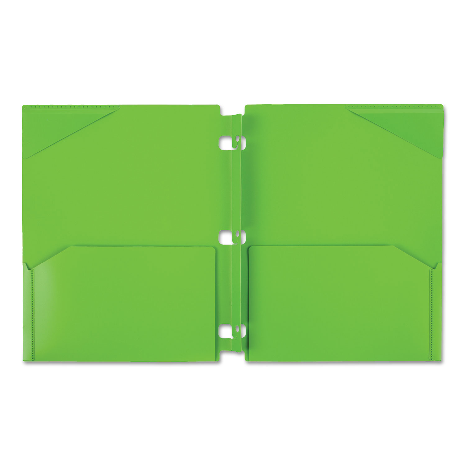 Snap-In Plastic Folder, 20 Sheets, 8 1/2 x 11, Assorted, Snap Closure, 2/Set
